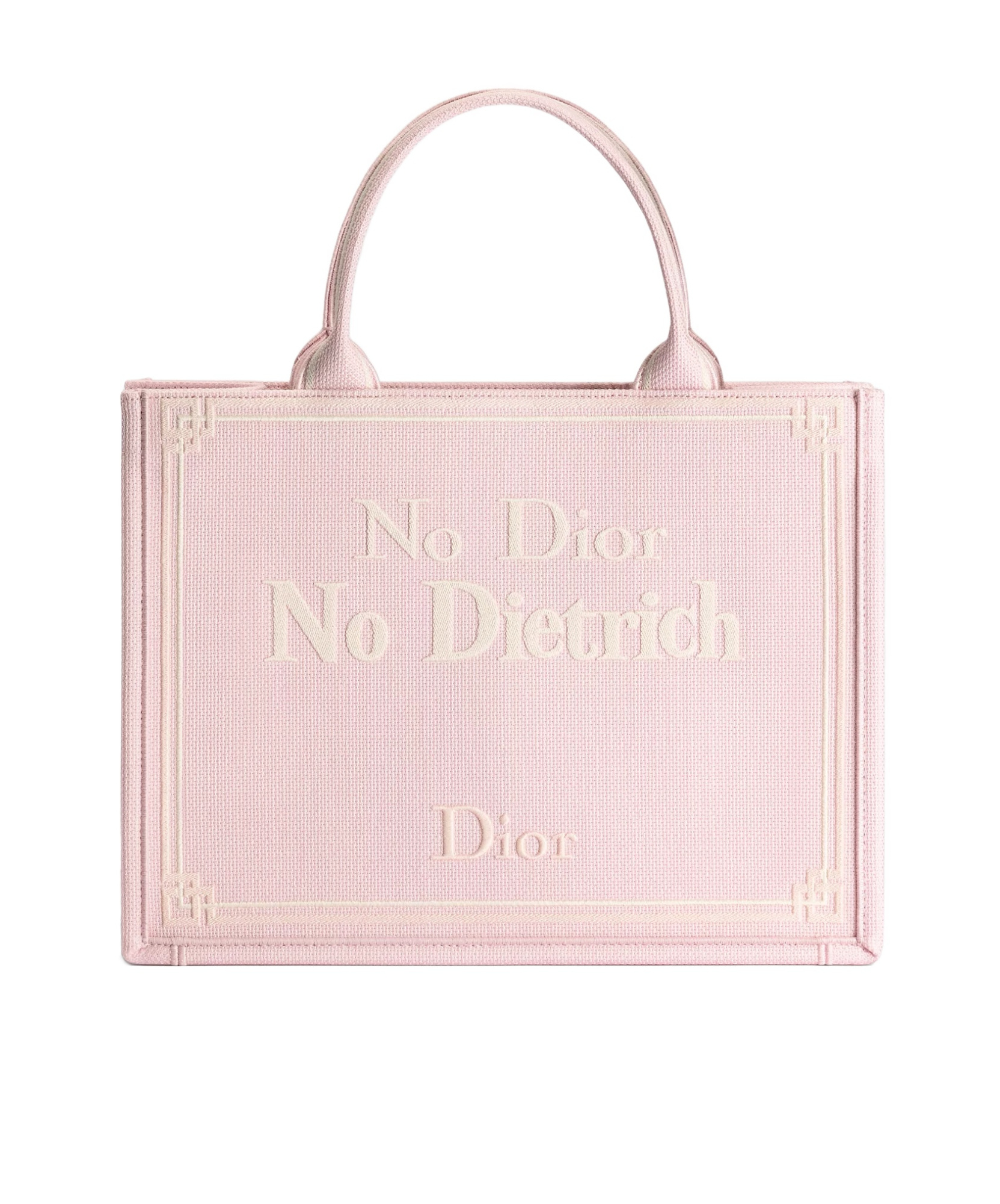 Dior Medium  Book Tote With Strap In Pink