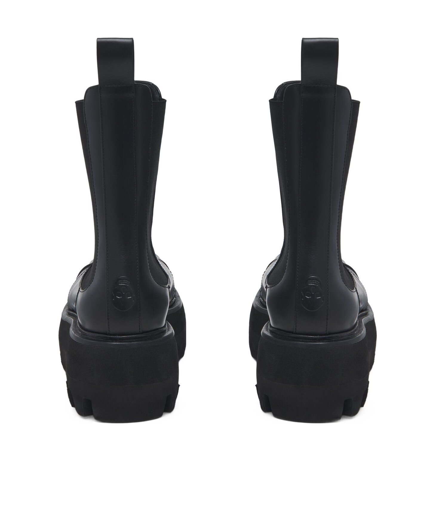 Alexander Mcqueen Leather Boots In Black