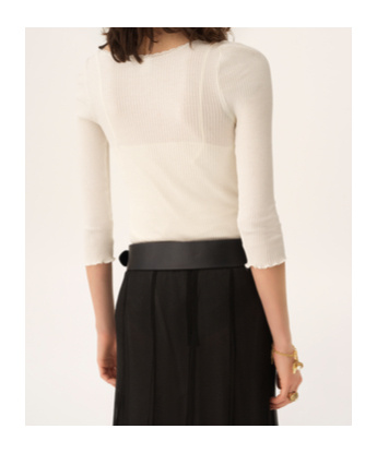 Chloé Fitted Cotton Cardigan With Deep Neckline In White