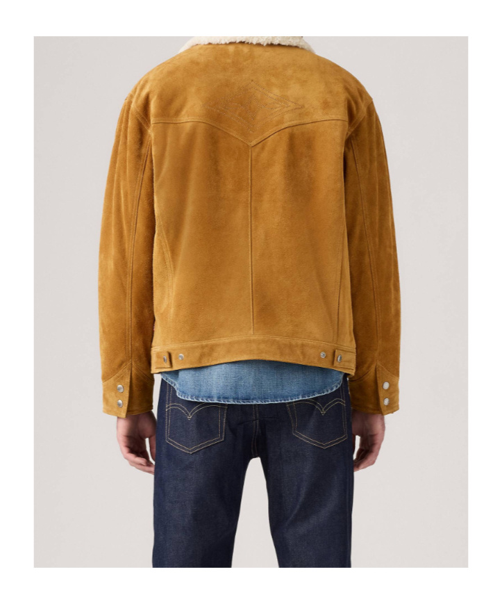Levi's Western Sherpa Tucker Jacket In Gold