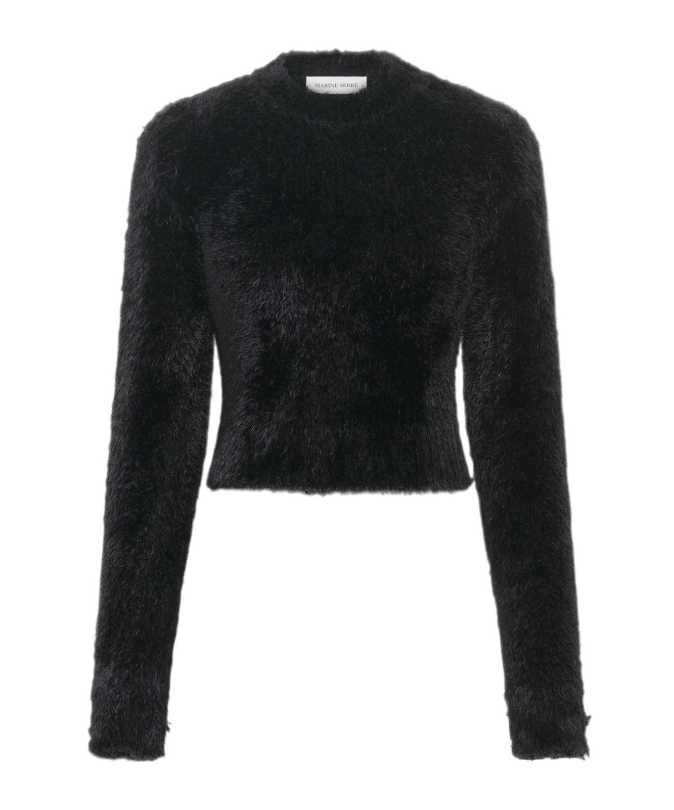 Marine Serre Crewneck Sweater In Black