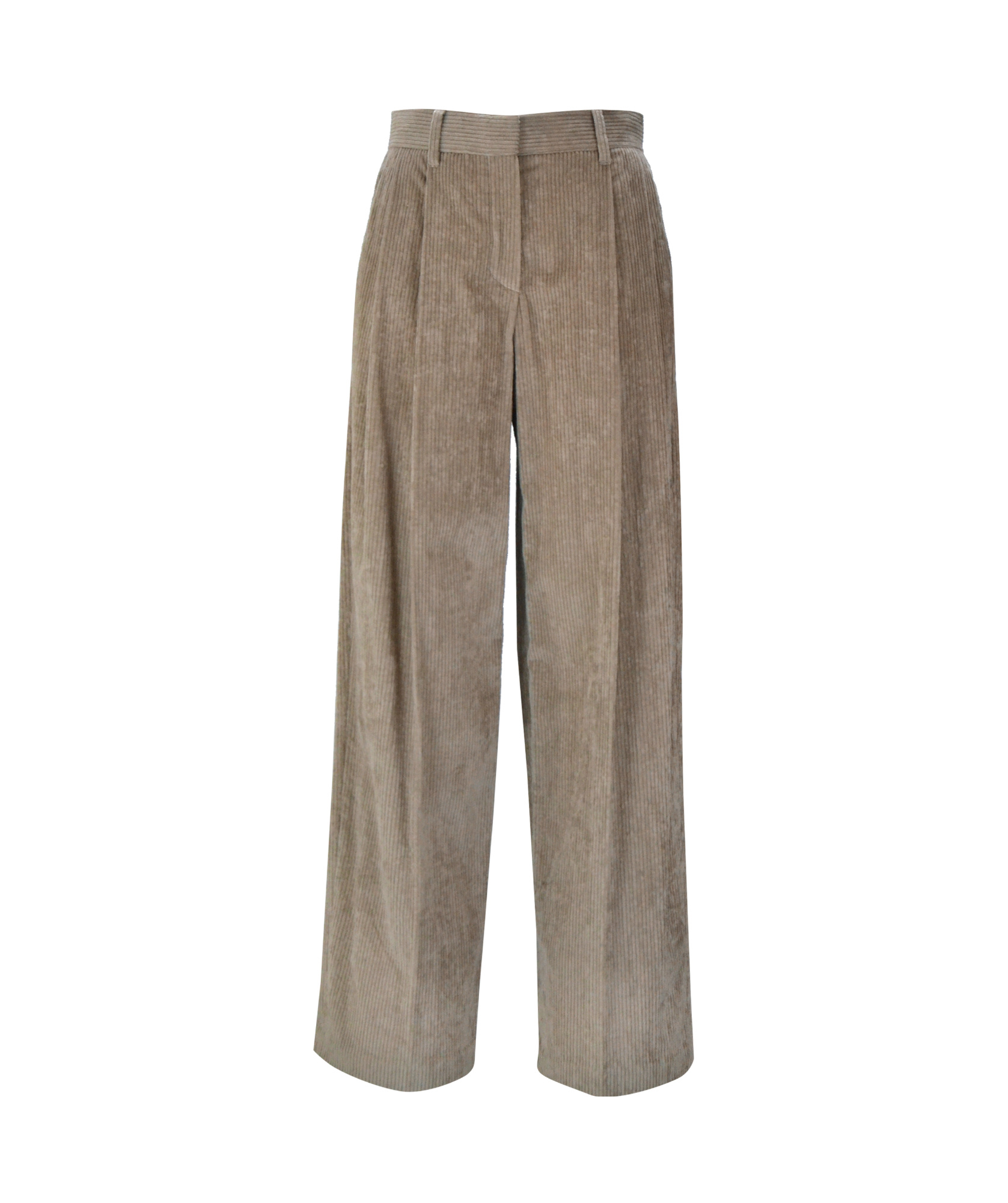 Brunello Cucinelli Striped Mid-rise Tailored Trousers In Gray