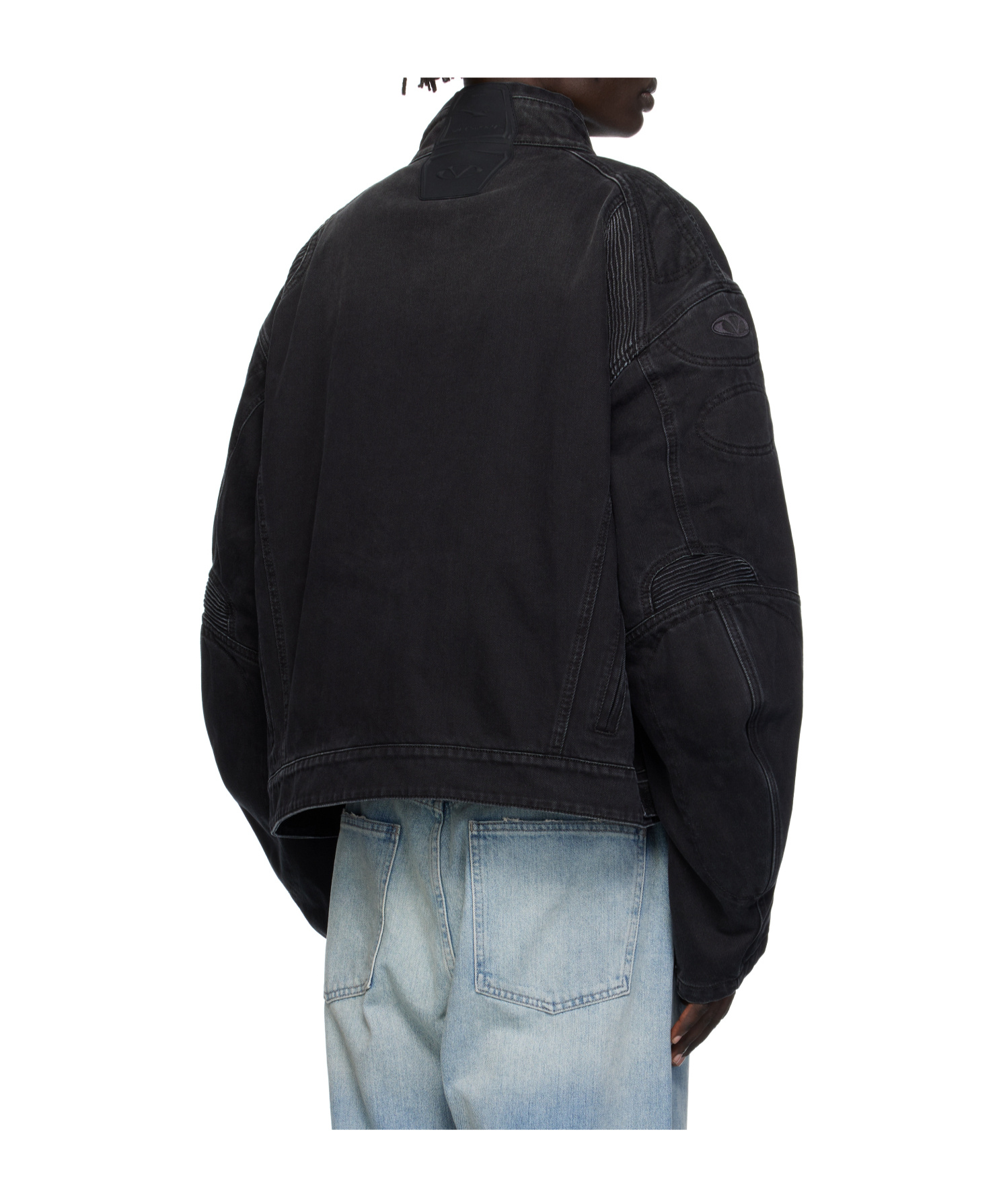 Vetements Racing Denim Jacket In Black