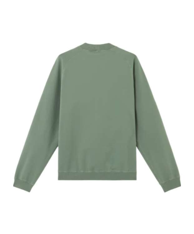 Stone Island Crewneck Sweatshirt With Star Embroidery In Green