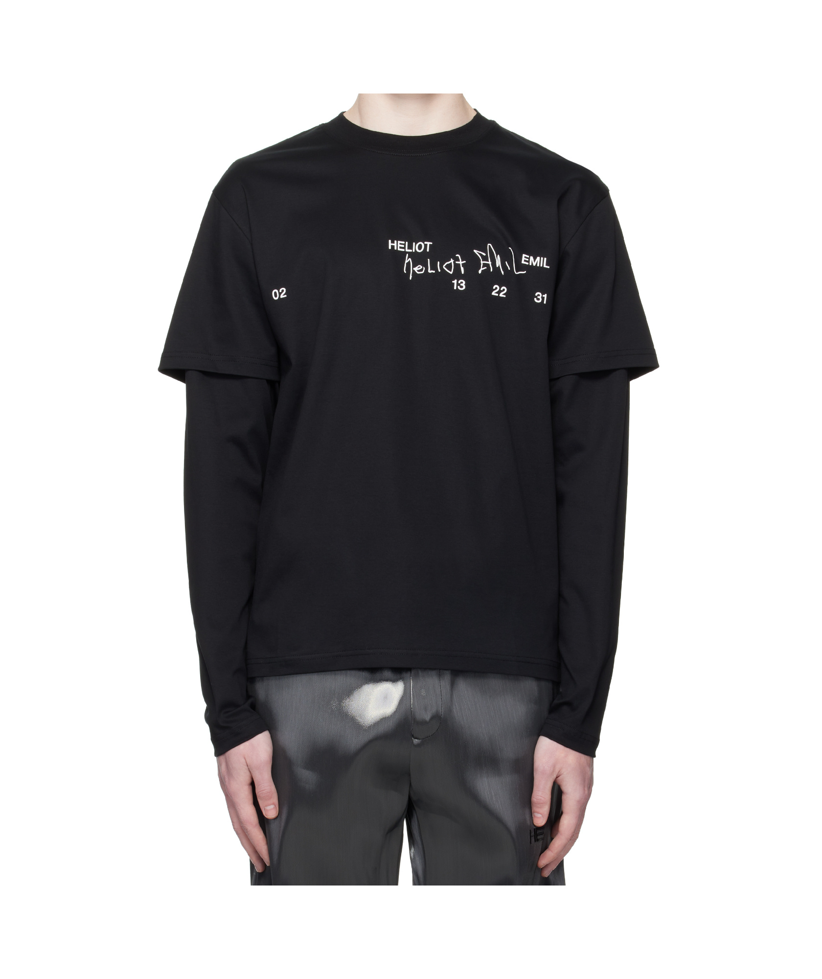 Heliot Emil Fulgens Long Sleeve T-shirt In Black