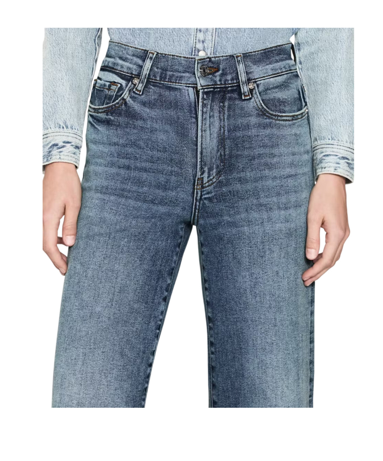 Frame Belt-loop Jeans In Blue
