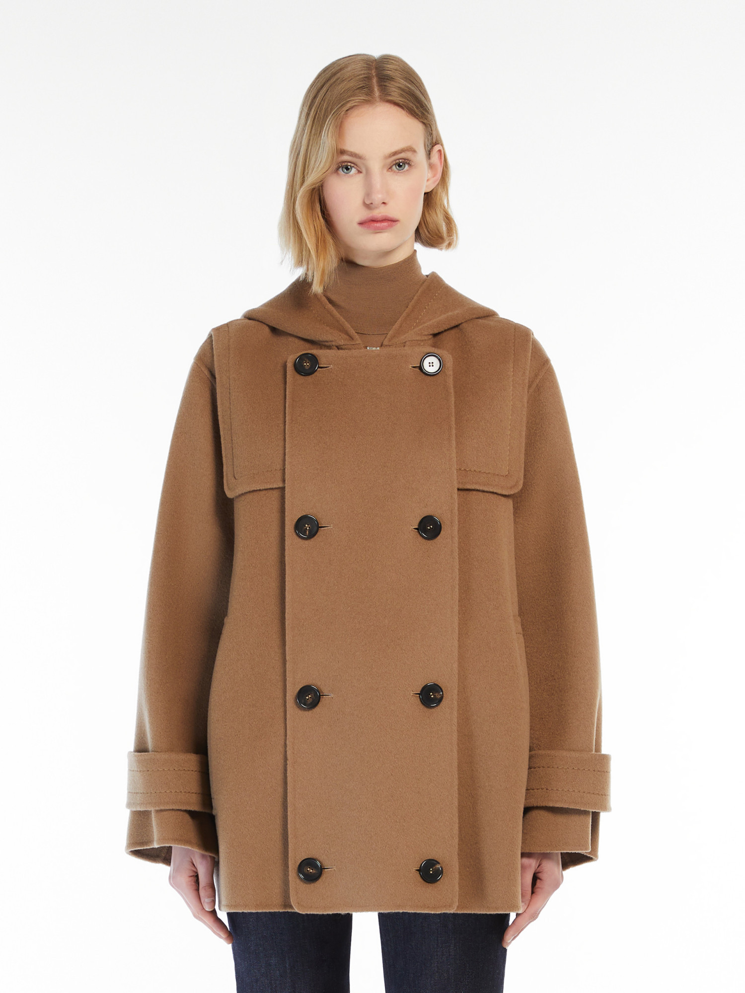Max Mara Double-breasted Coat In Brown
