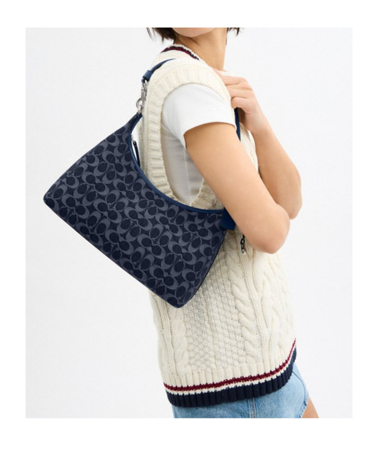 Coach Juliet Shoulder Bag In Signature Denim In Blue