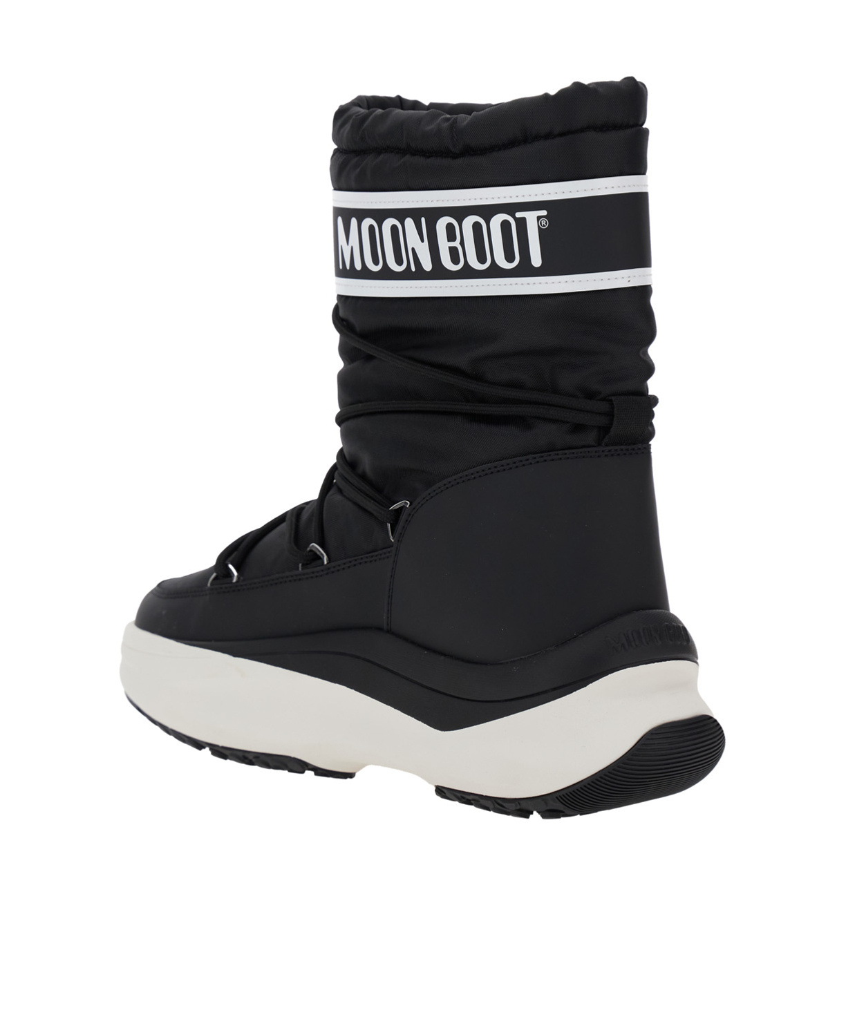 Moon Boot Lace-up Ankle Boots In Black