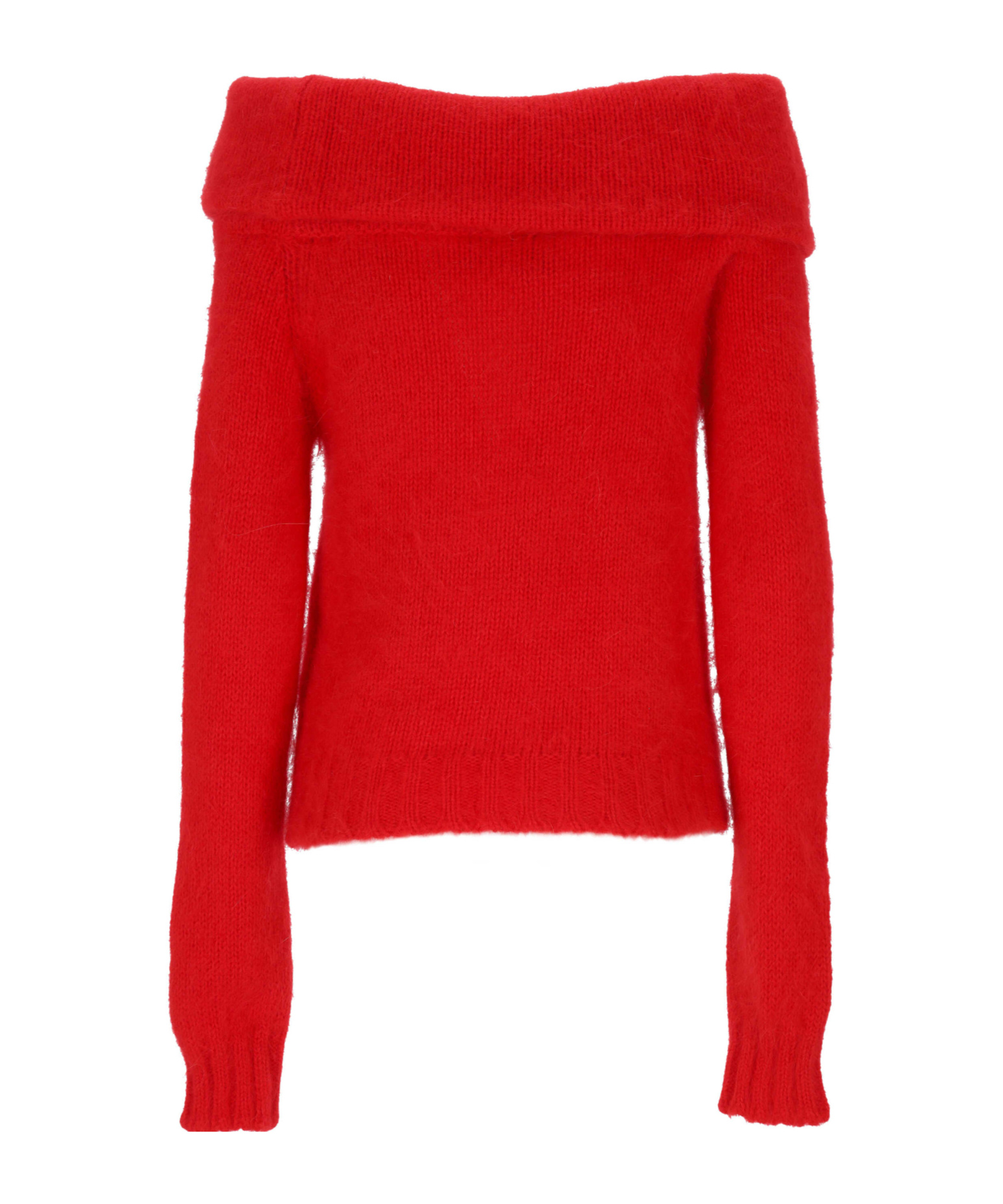 Blumarine Long-sleeved Sweater In Red