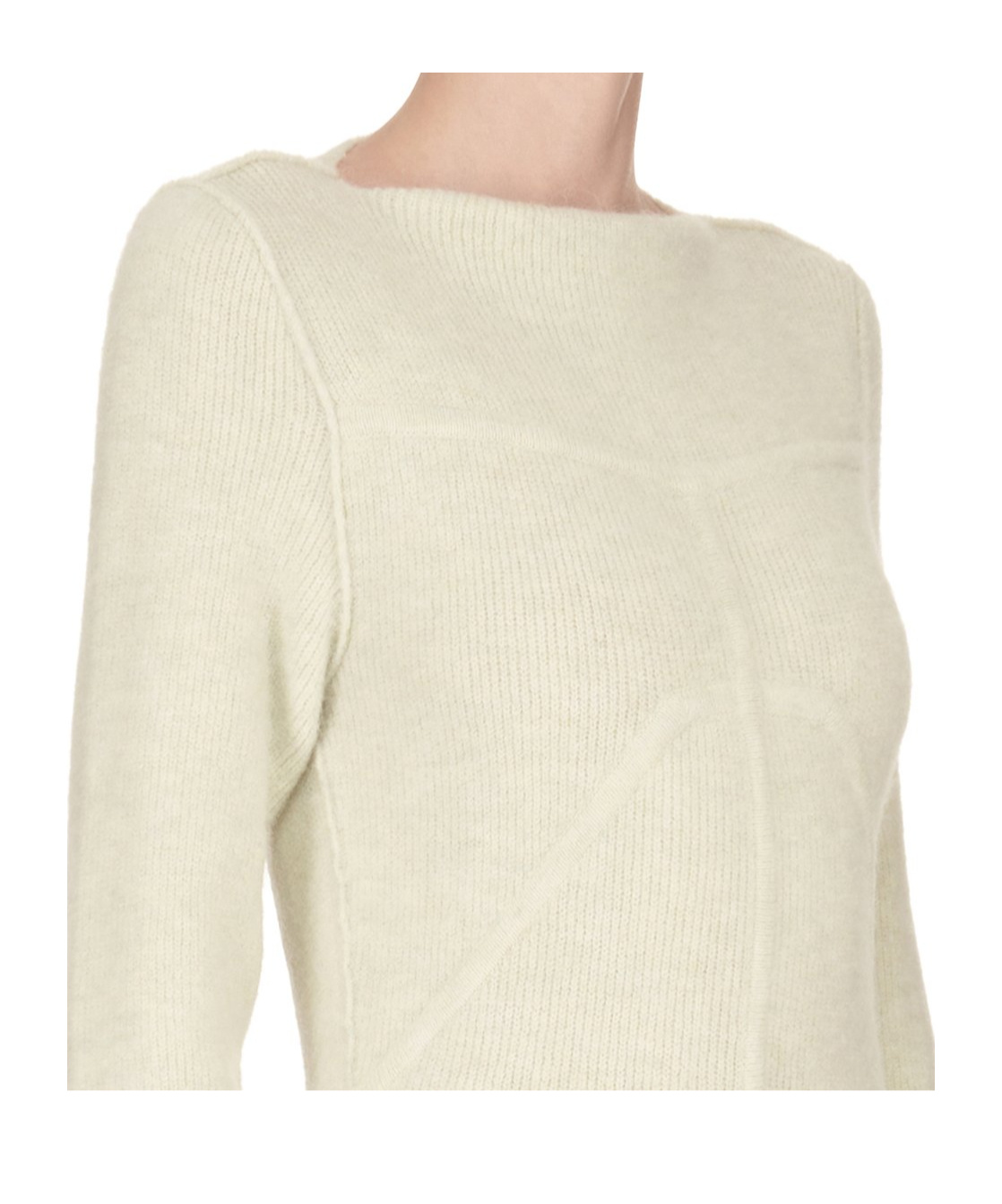 Rick Owens Long-sleeved Wool Dress In Nude