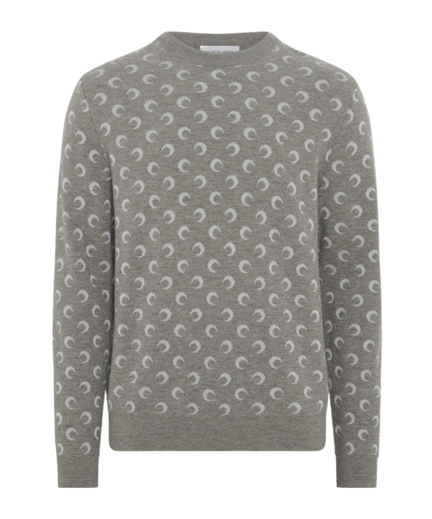 Marine Serre Embroidered Wooo And Viscose Sweater In Animal Print