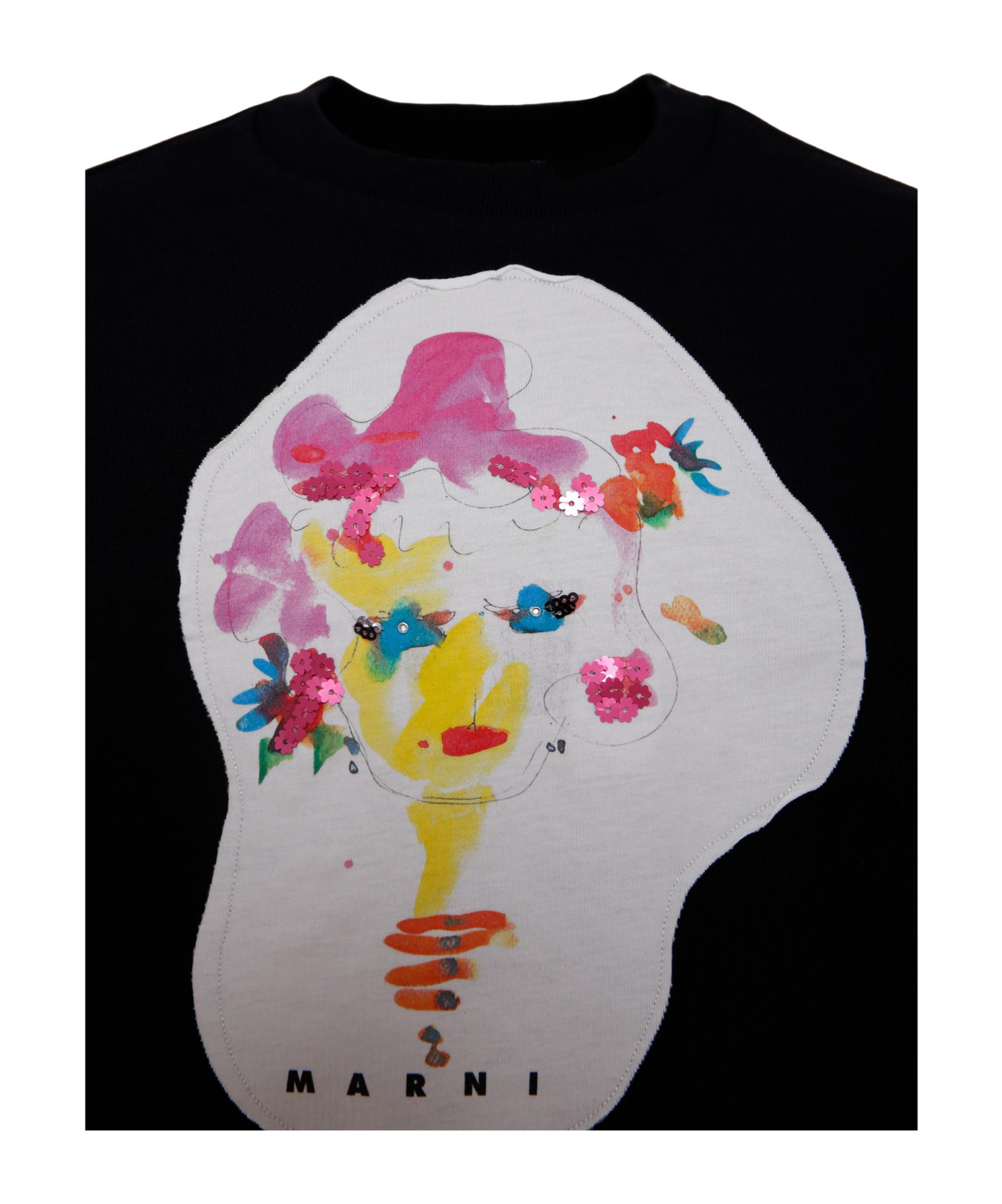 Marni Cotton Sweatshirt In Black