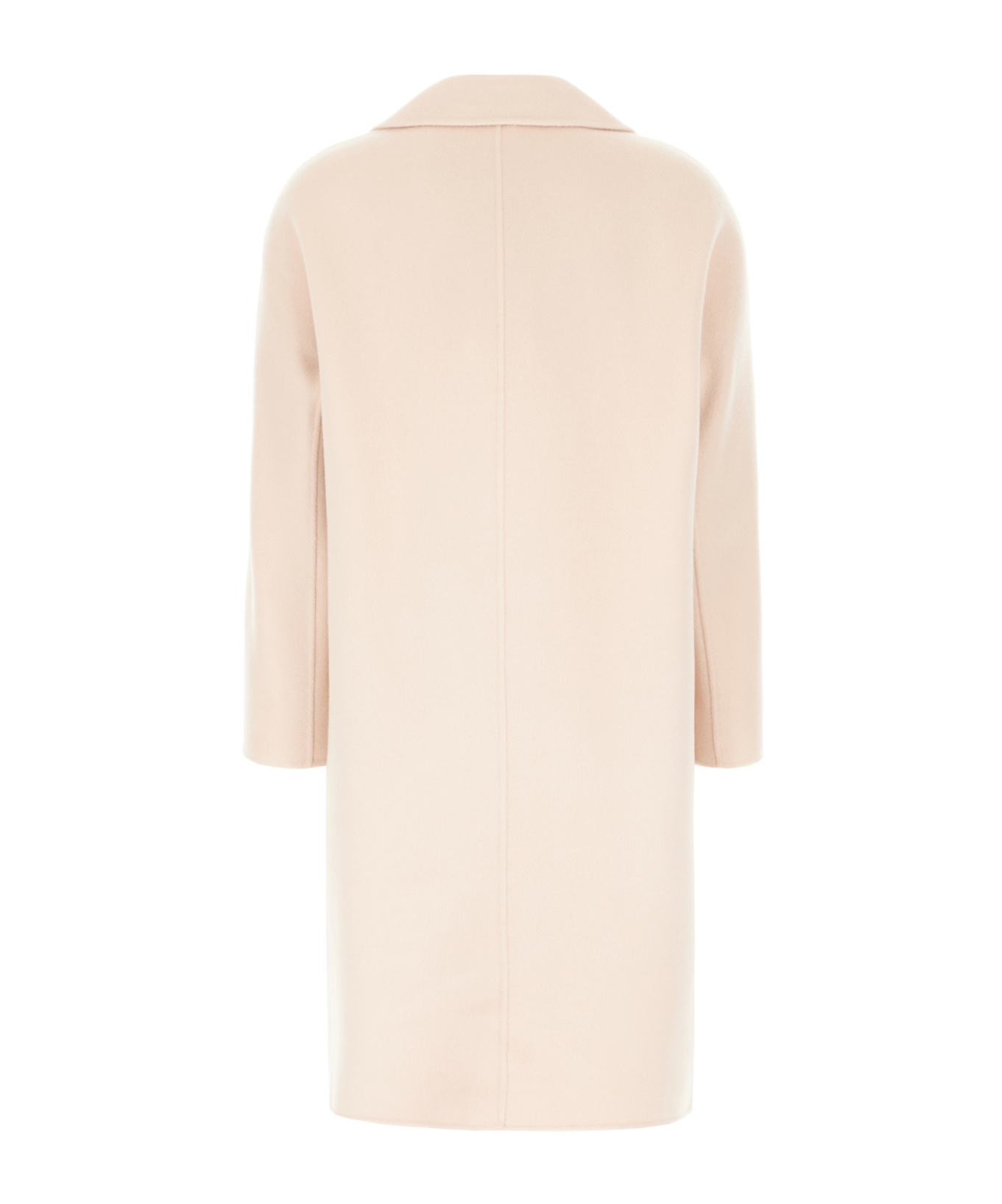 Max Mara Long-sleeved Coat In Nude