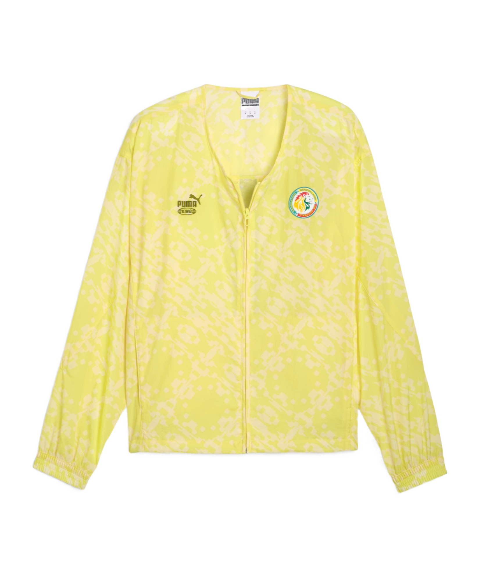 Puma All-over-pattern Zip-up Jacket In Yellow