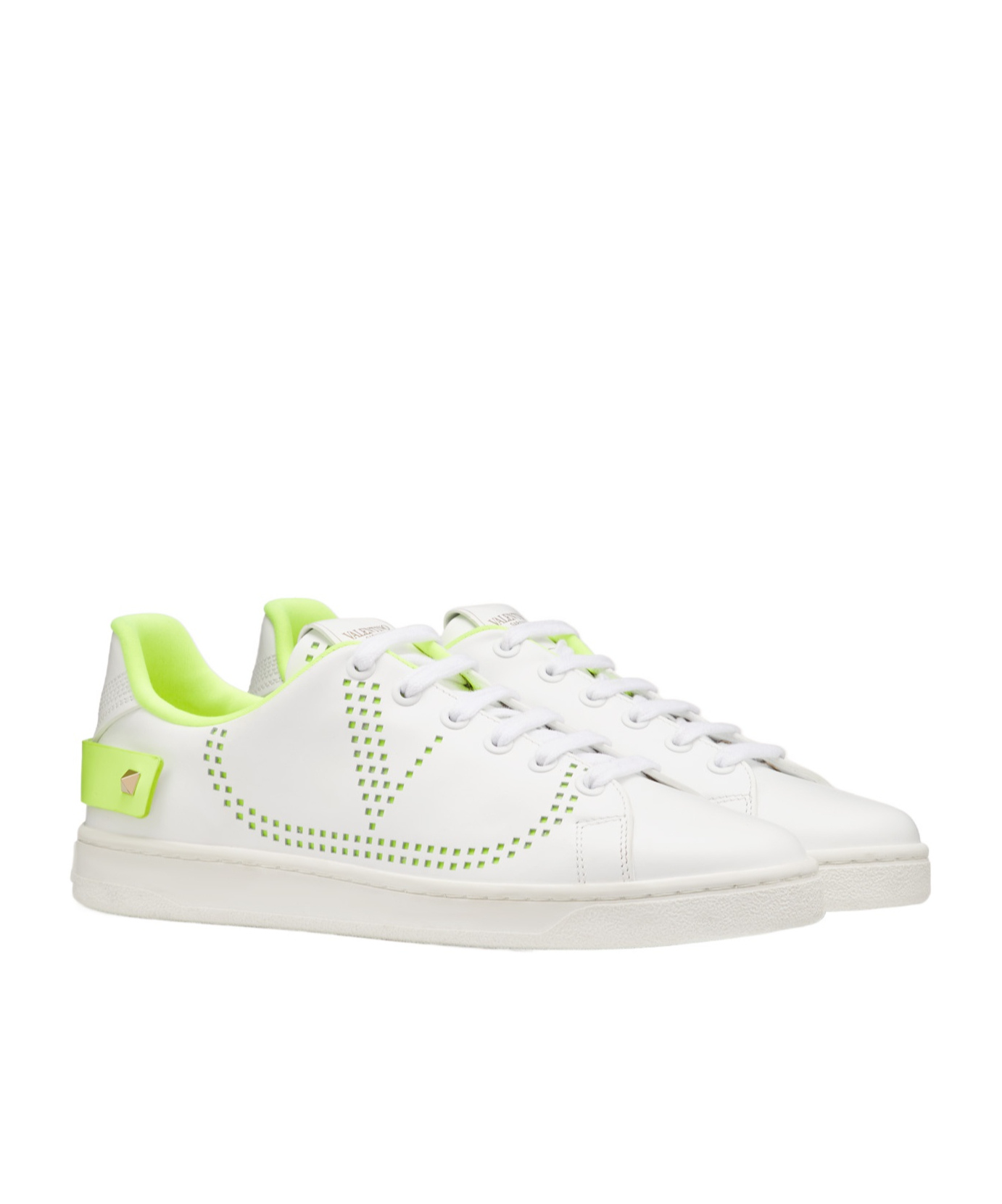 Valentino Backnet Low-top Sneakers In White