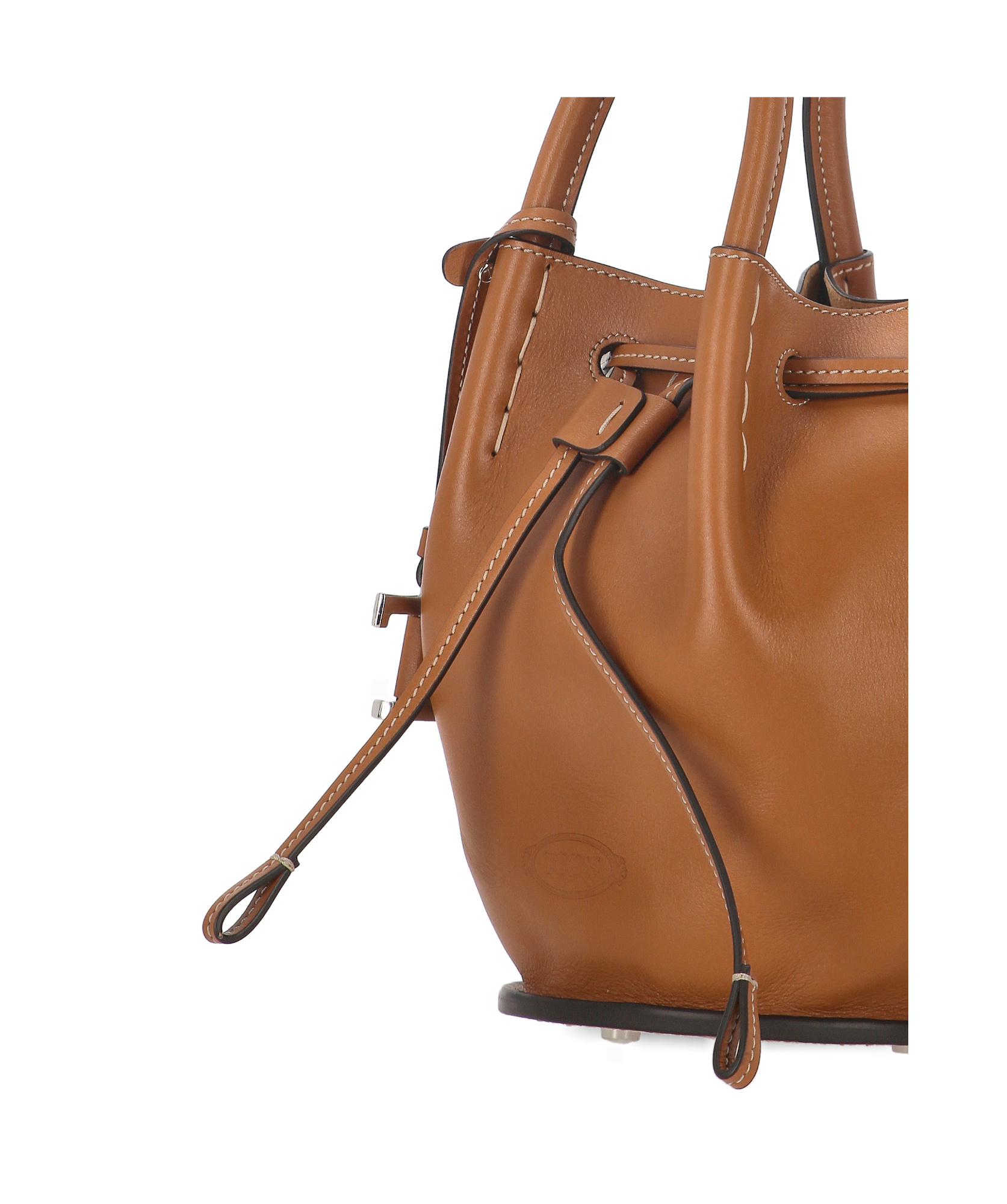 Tod's Mini Buz Leather Bucket Bag In Brown