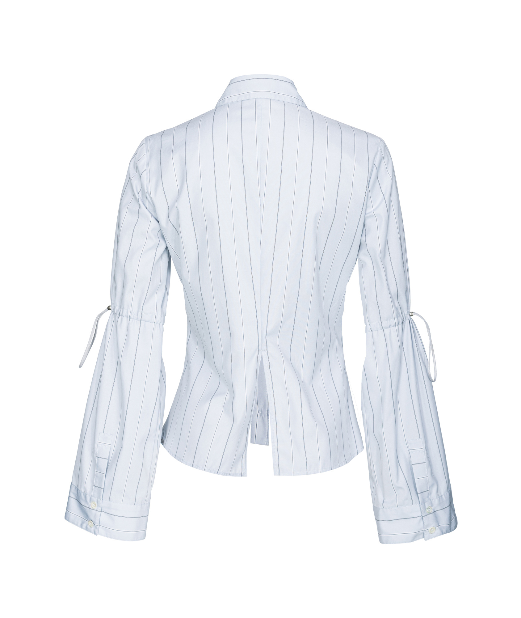 Pinko Long-sleeved Striped Shirt In White