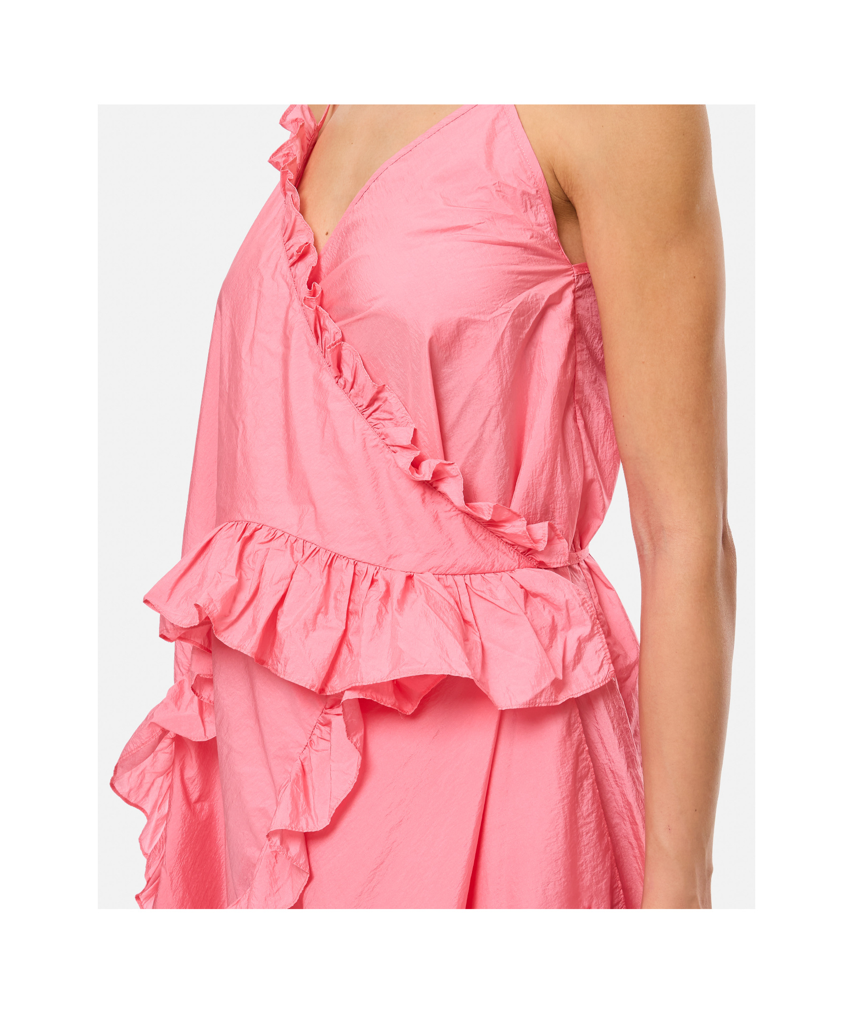 Cecilie Bahnsen Amilia Dress Shiki Light Taffeta Sorbet In Rose
