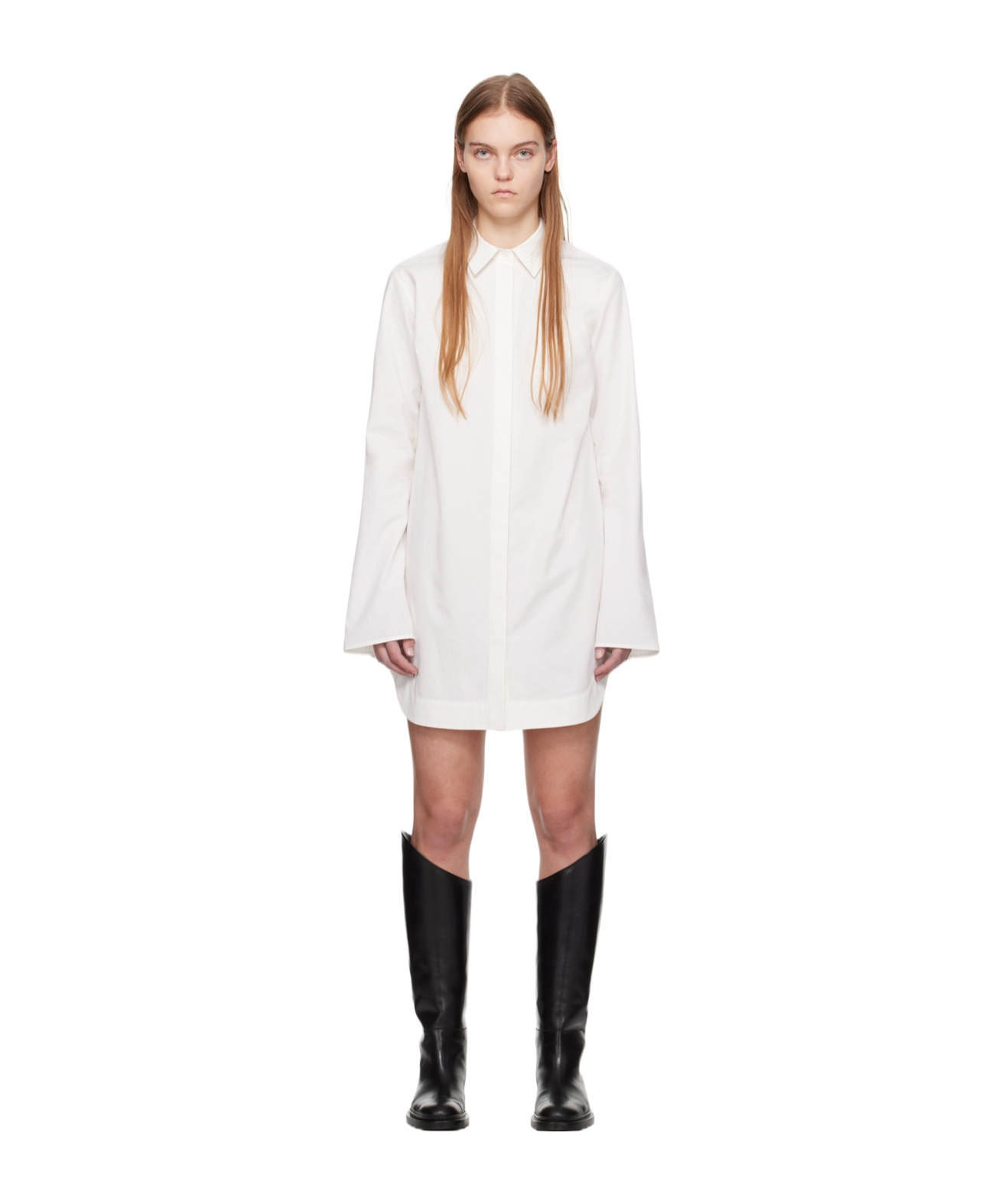 Loulou Studio Long Sleeved Dress In White