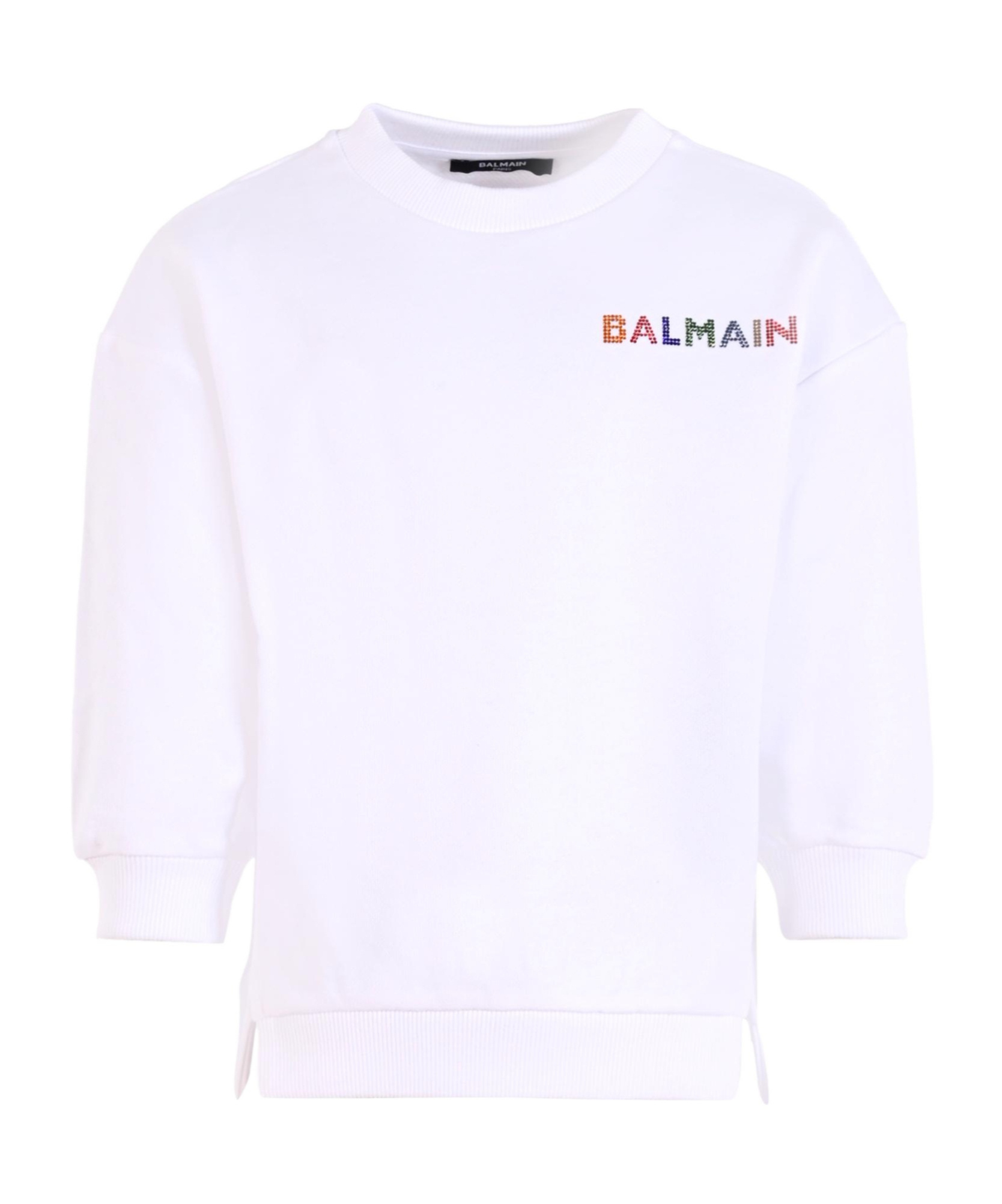 Balmain Long-sleeved Pullover In White