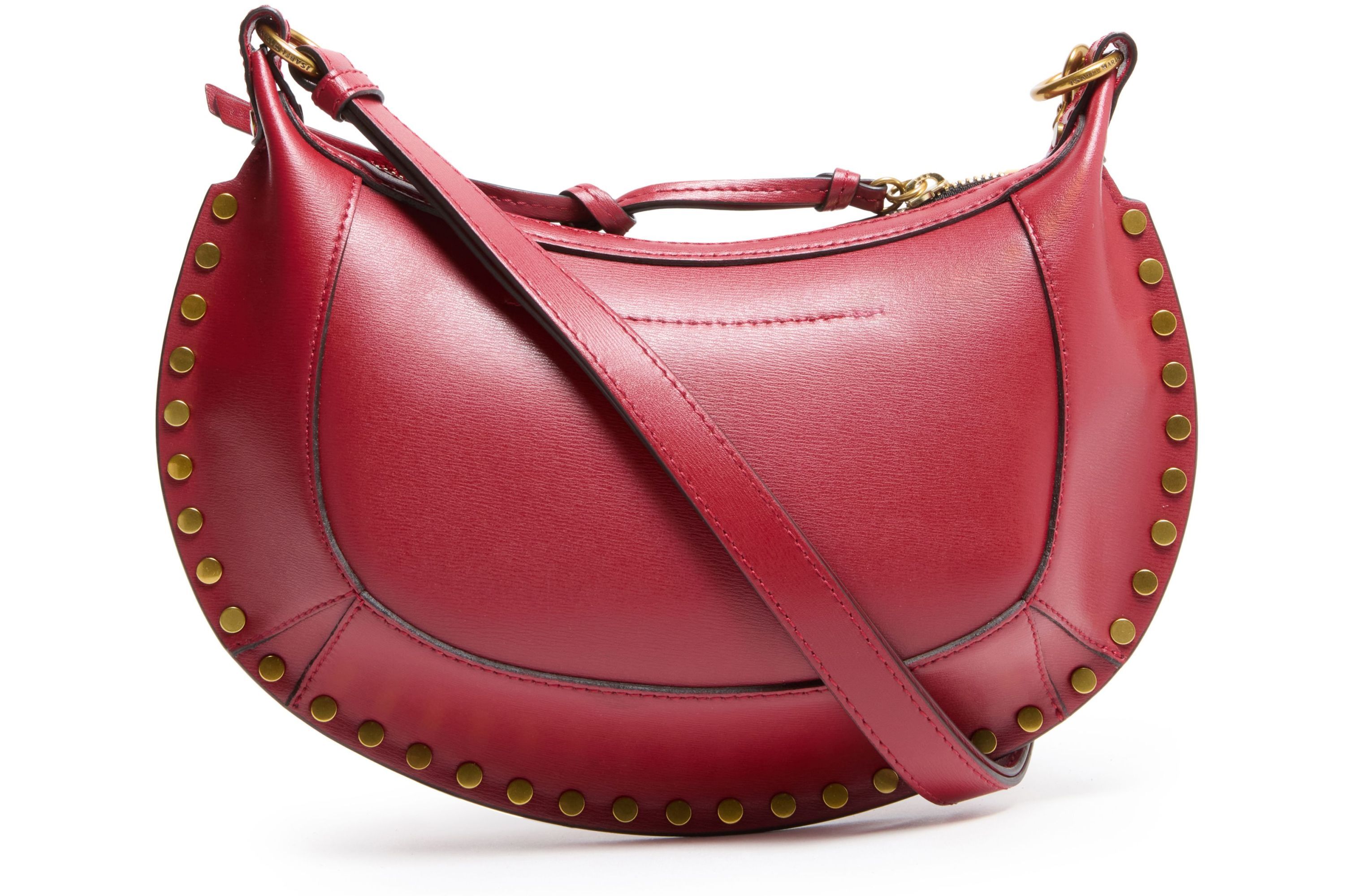 Isabel Marant Oskan Moon Bag In Burgundy