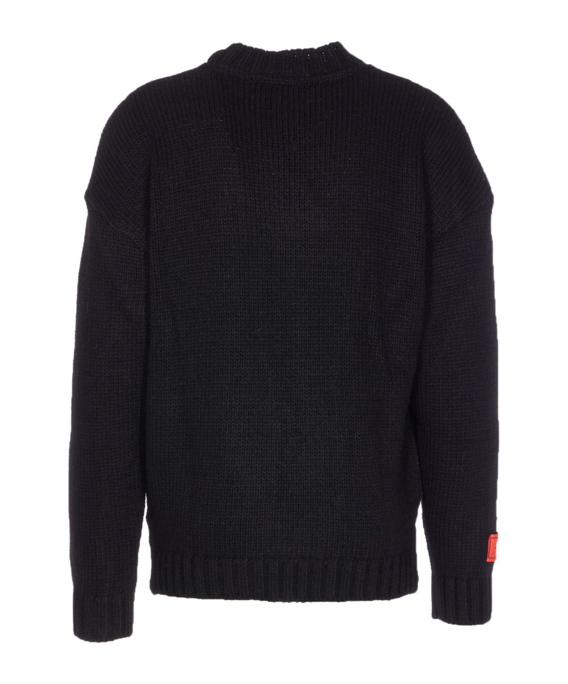 Vision Of Super Relaxed-fit Black Knit Sweatshirt With Heart Motif In Black