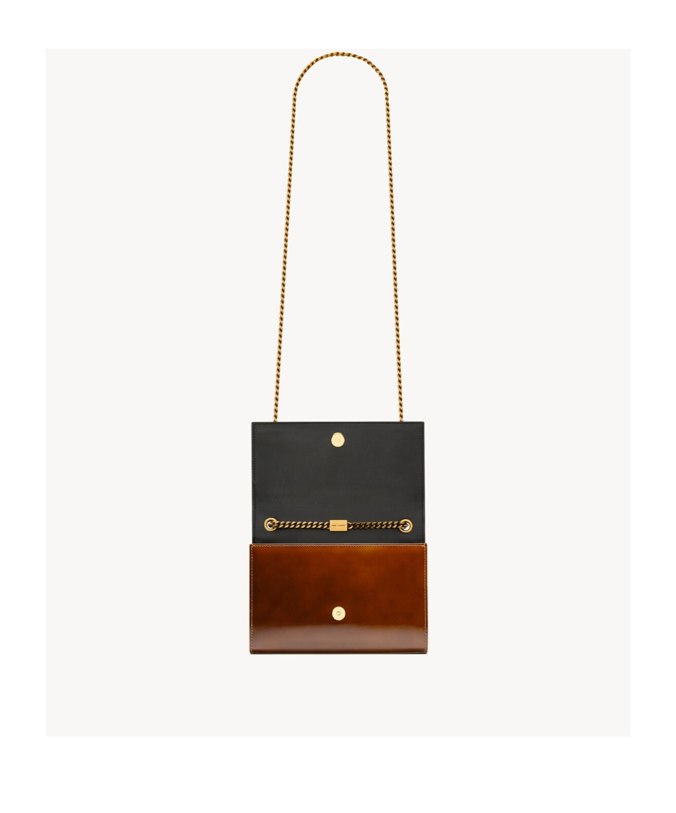 Saint Laurent Small Flip Shoulder Bag In Brown