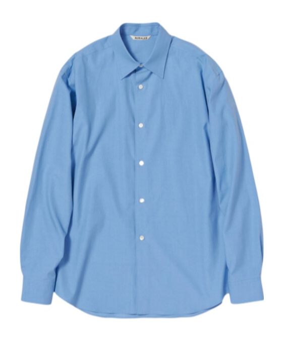 Auralee Long-sleeved Shirt In Blue