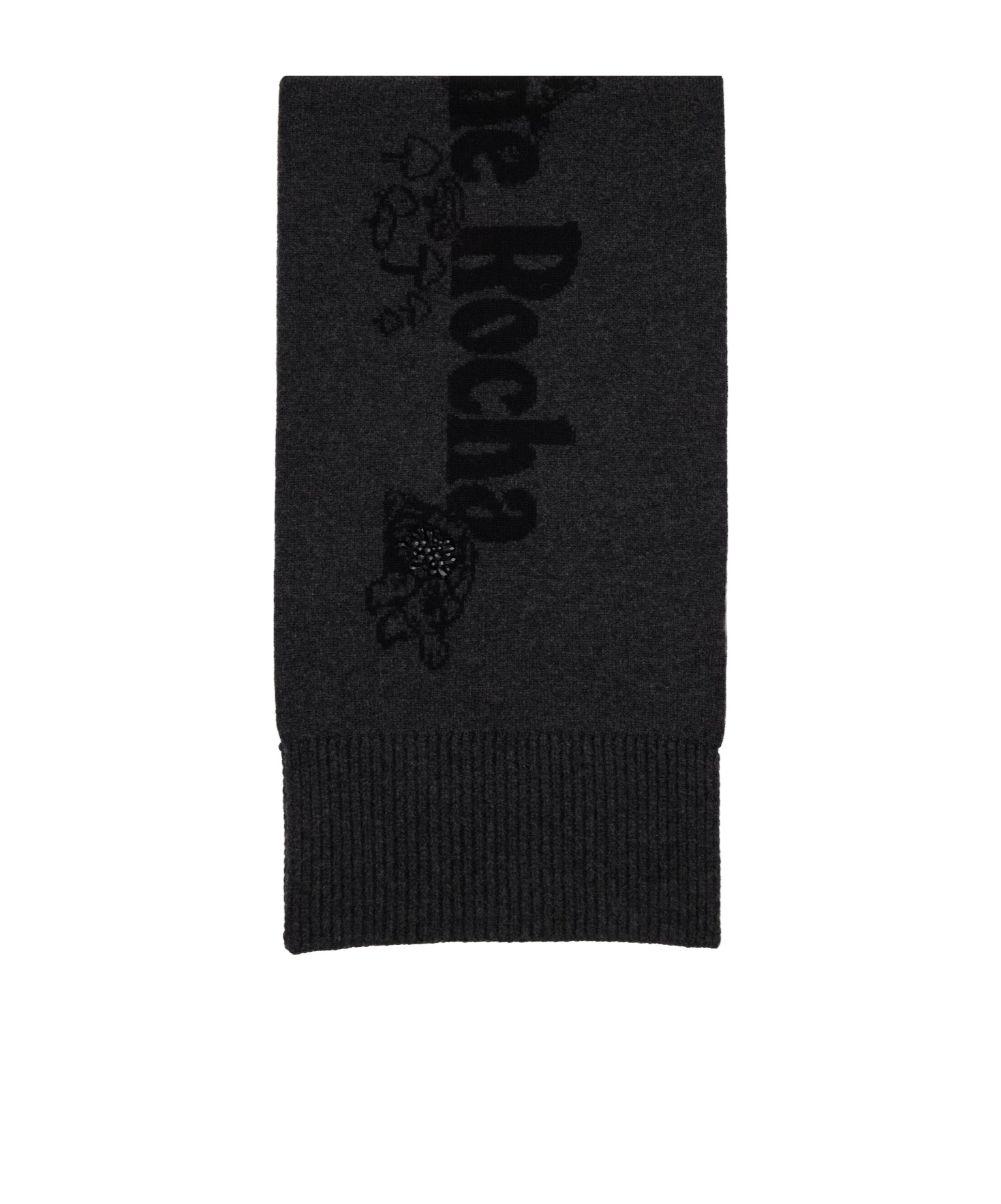 Simone Rocha Long Graphic Logo Knit Scarf