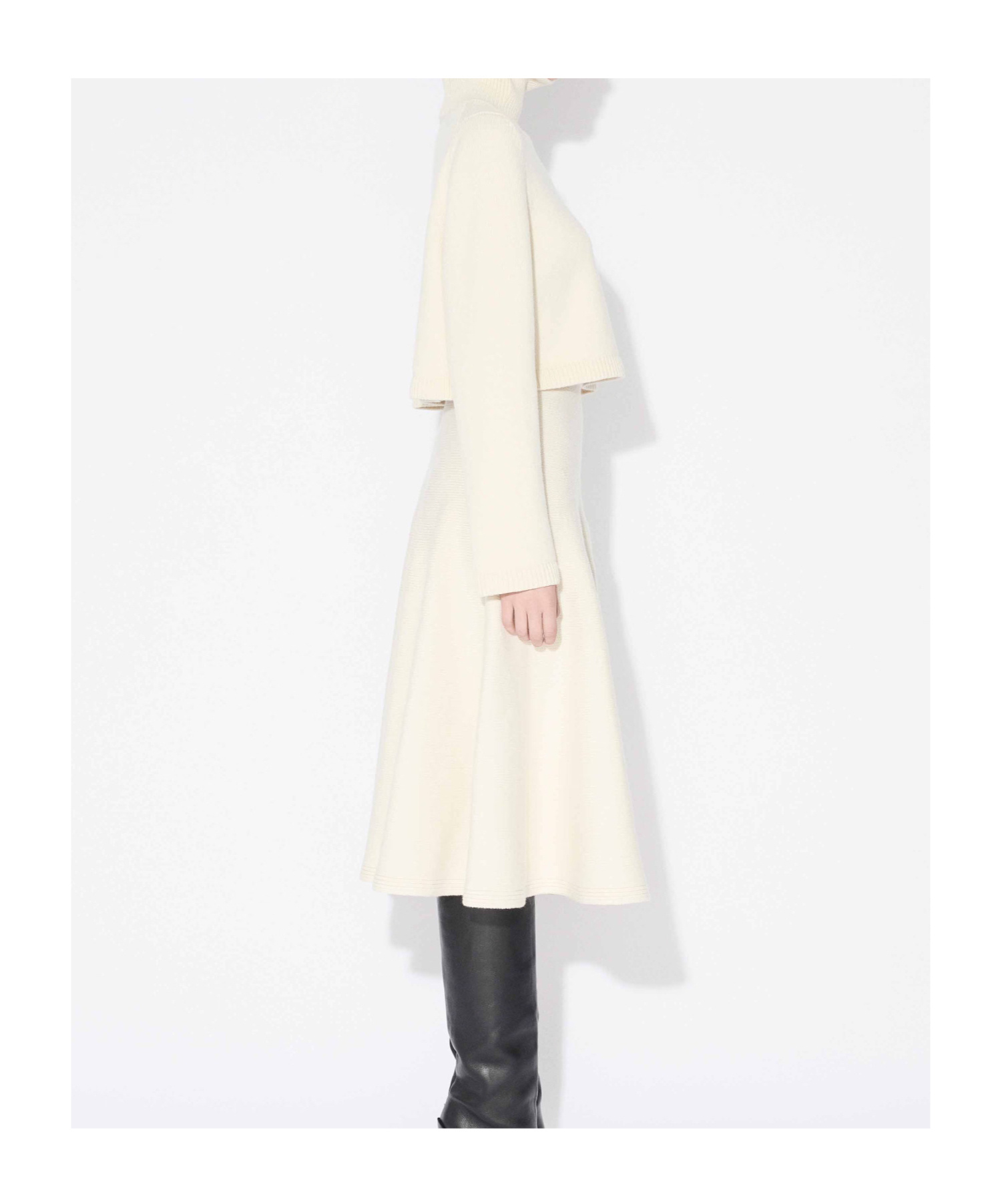 Alaïa Long-sleeved Sweater In White