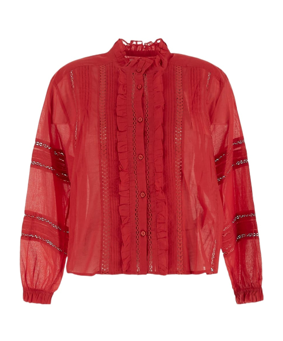 Shop Isabel Marant Étoile Long Sleeve Shirt In Red