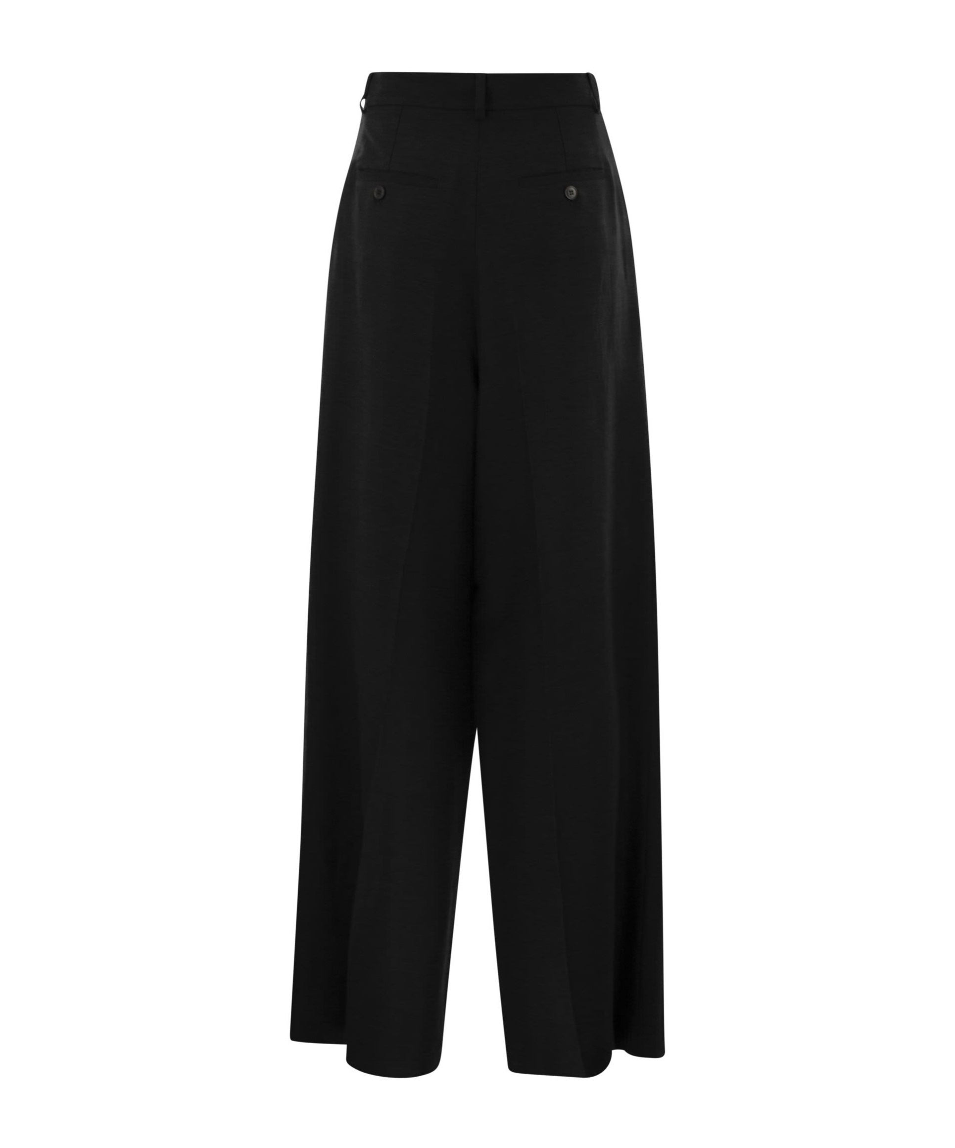 Weekend Max Mara Belt Ring Casual Pants In Black