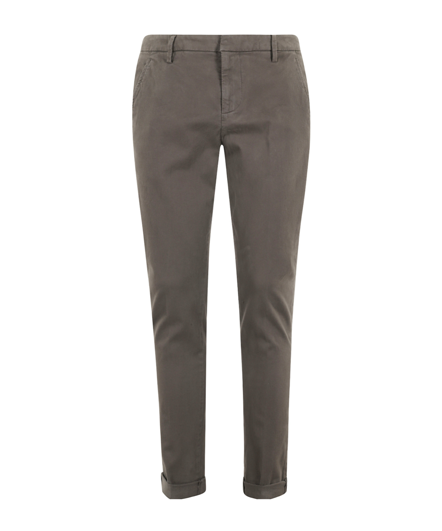 Dondup Gaubert - Slim-fit Gabardine Trousers In Gray