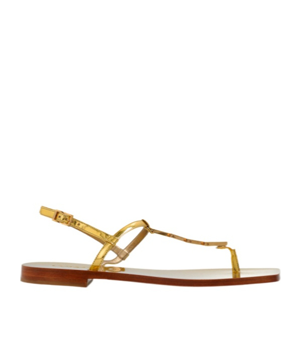 Versace Flip Flops In Gold