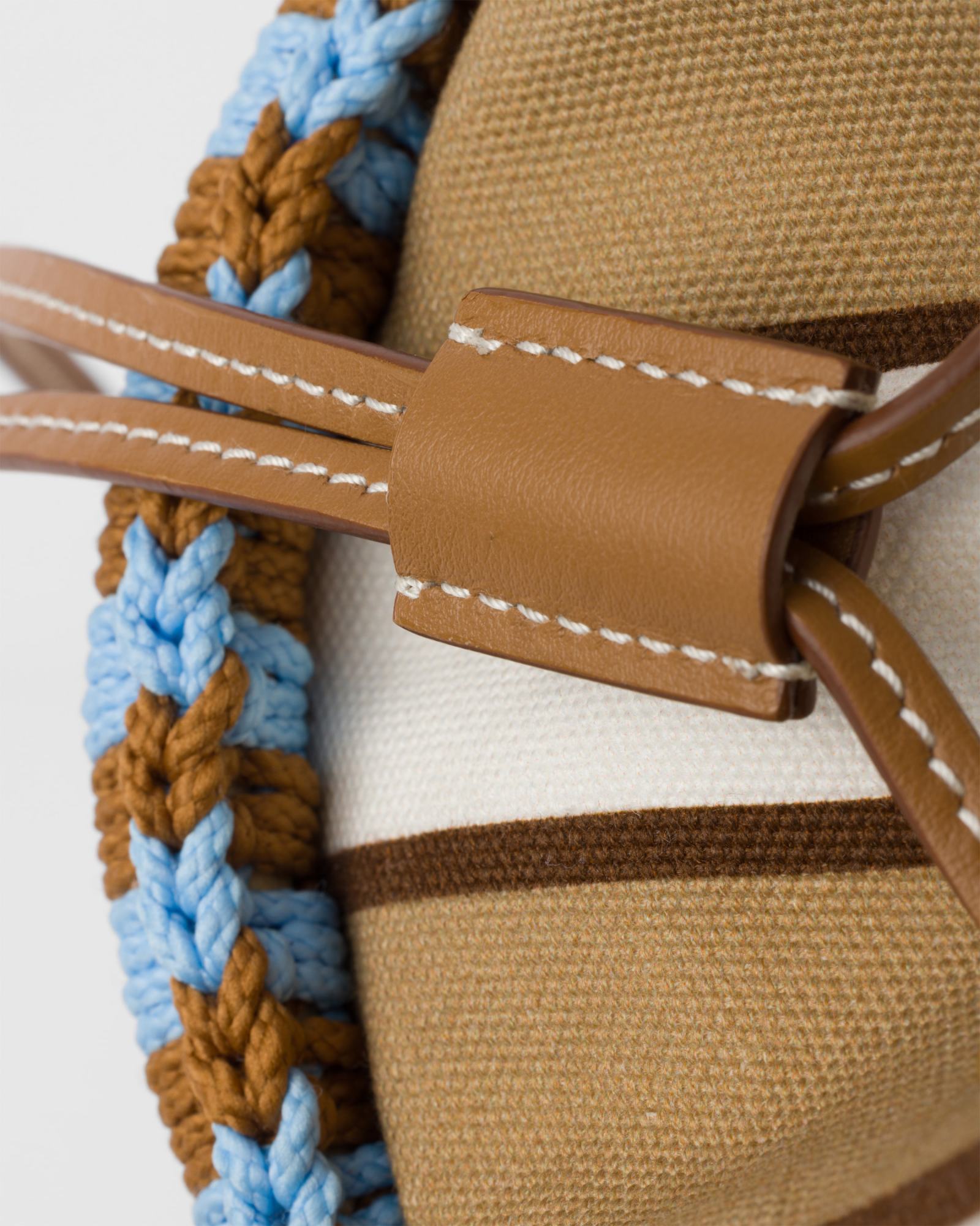 Prada Wicker Mini Bucket Bag