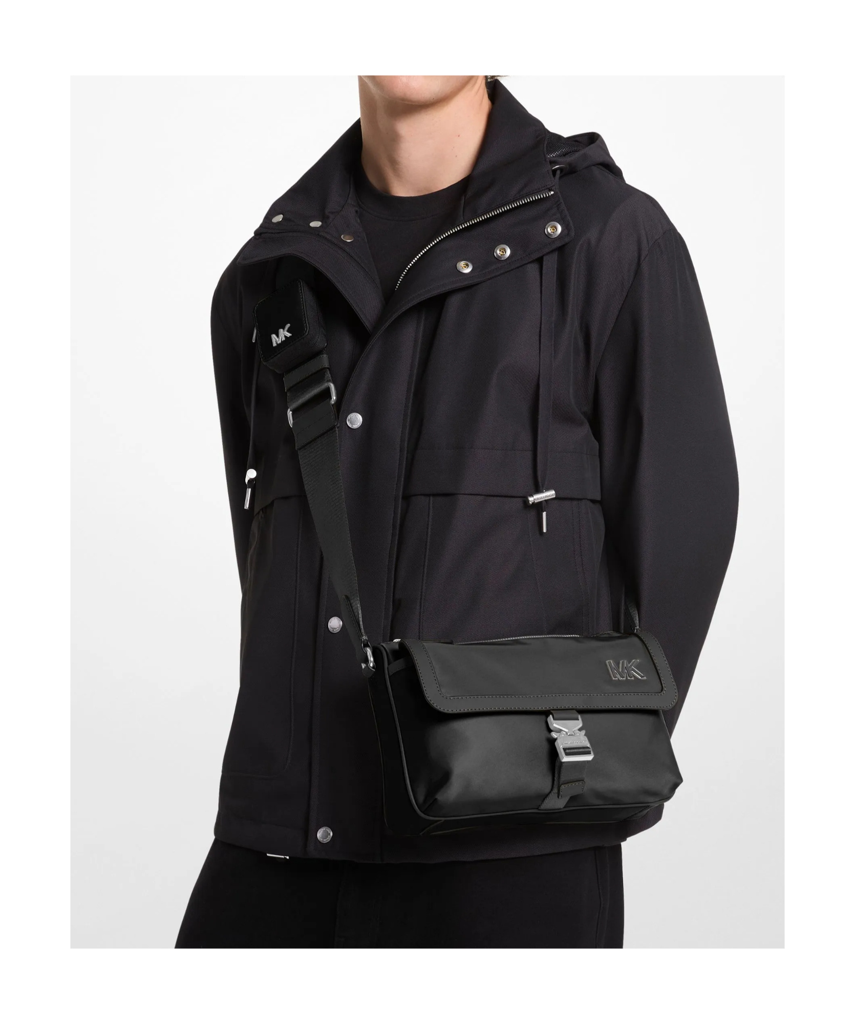 Michael Kors Eli Messenger Bag In Black