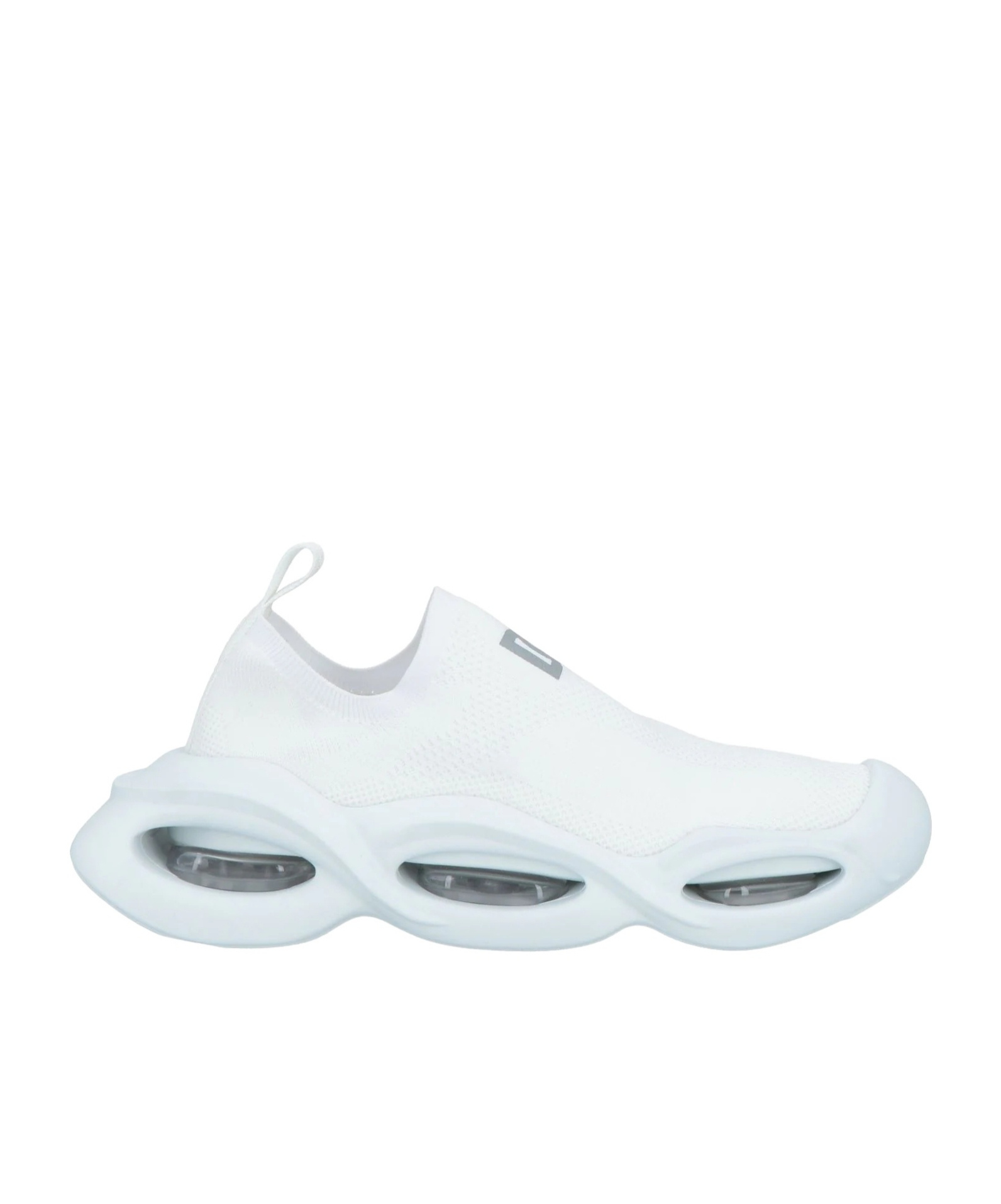 Dolce & Gabbana Solid Color Leather Platform Sneakers In White
