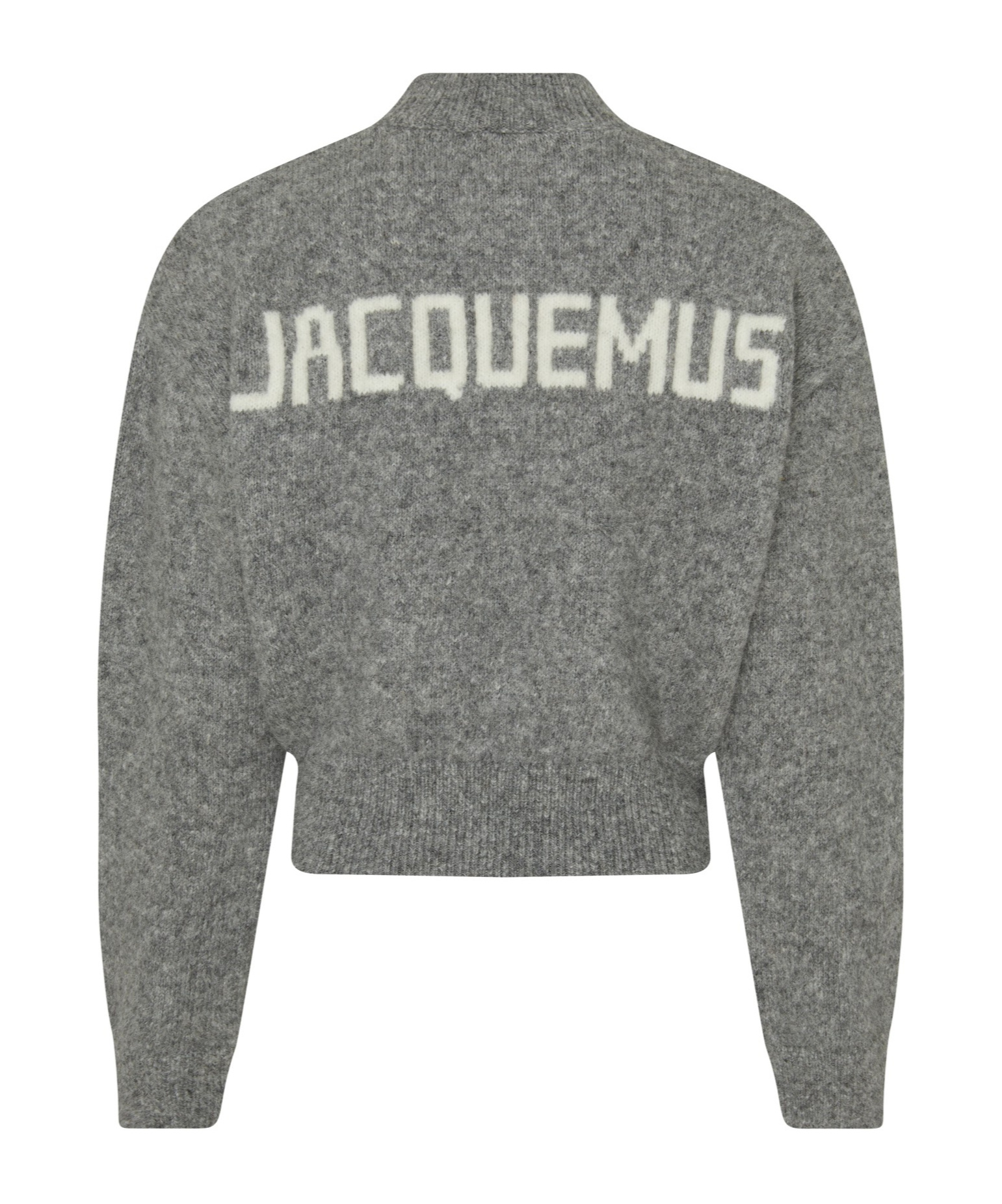 Jacquemus Logo Intarsia Knit Jumper In Gray