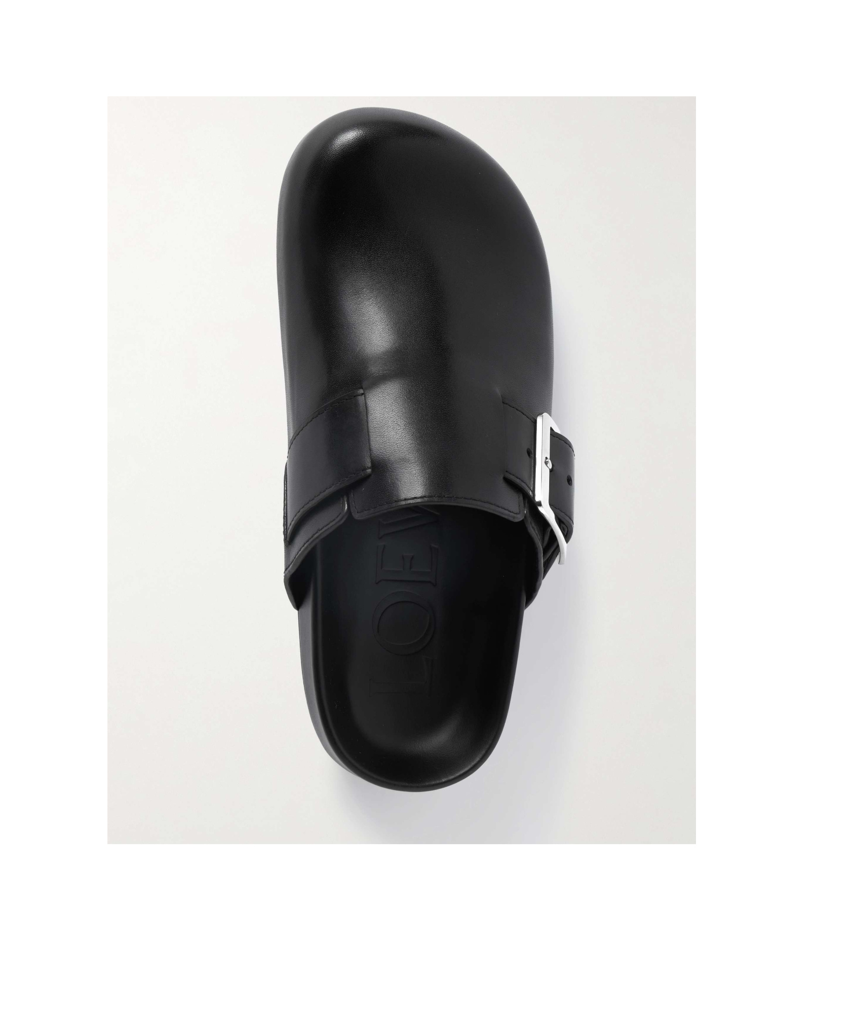 Loewe Ease Buckle Leather Clogs In Black