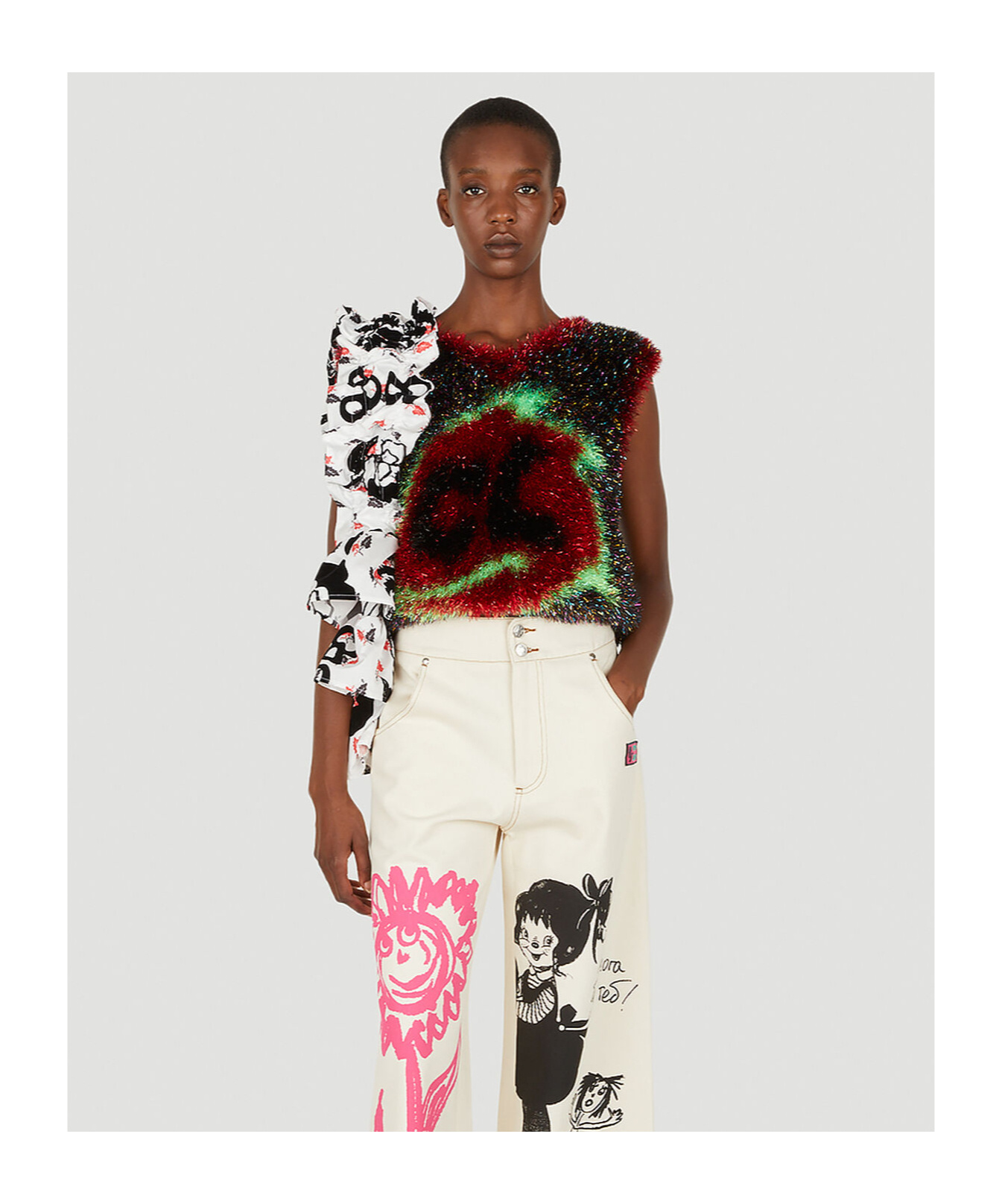 Chopova Lowena Metallic Knitted Vest In Multicolor