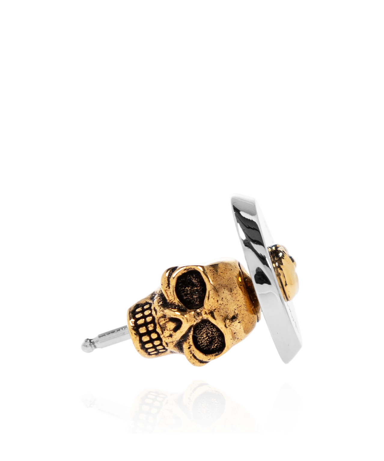 Alexander Mcqueen Round Single Earring In White