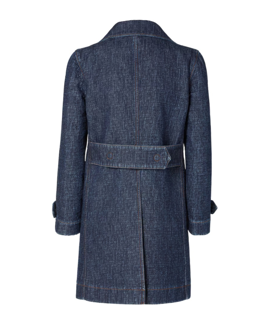 Fendi Ff Denim Cotton Jacket In Blue