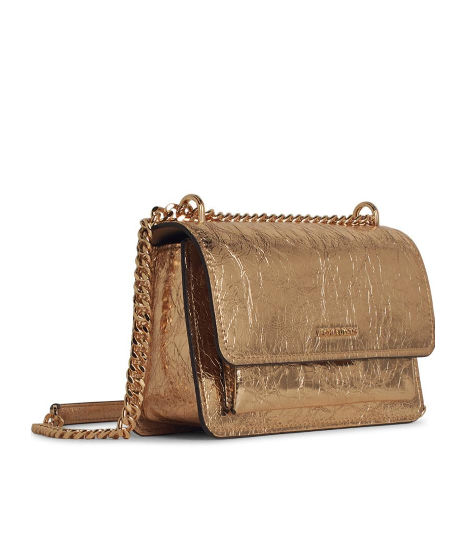Michael Michael Kors Claire Gold Leather Crossbody Bag In Multicolor