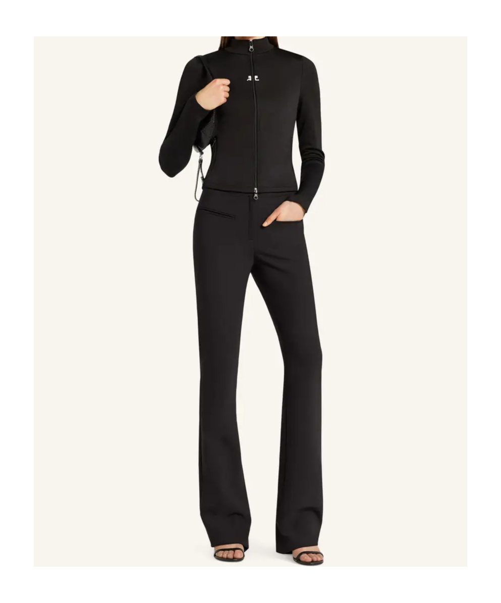 Courrèges Courreges Interlock Jersey Track Jacket For Athletic In Black
