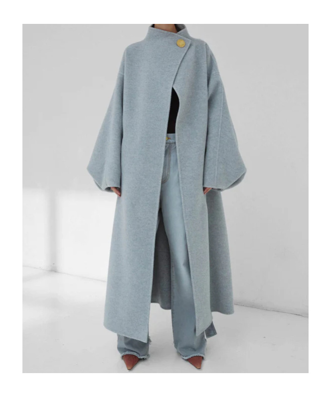 Darkpark North Oversize Cashmere Coat In Gray