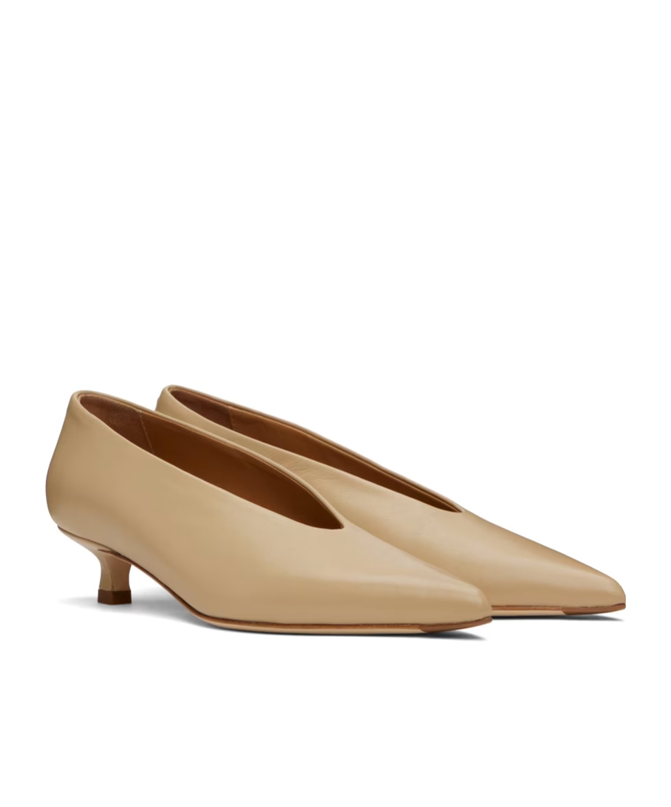 Aeyde Beige Clara Heels In Nude