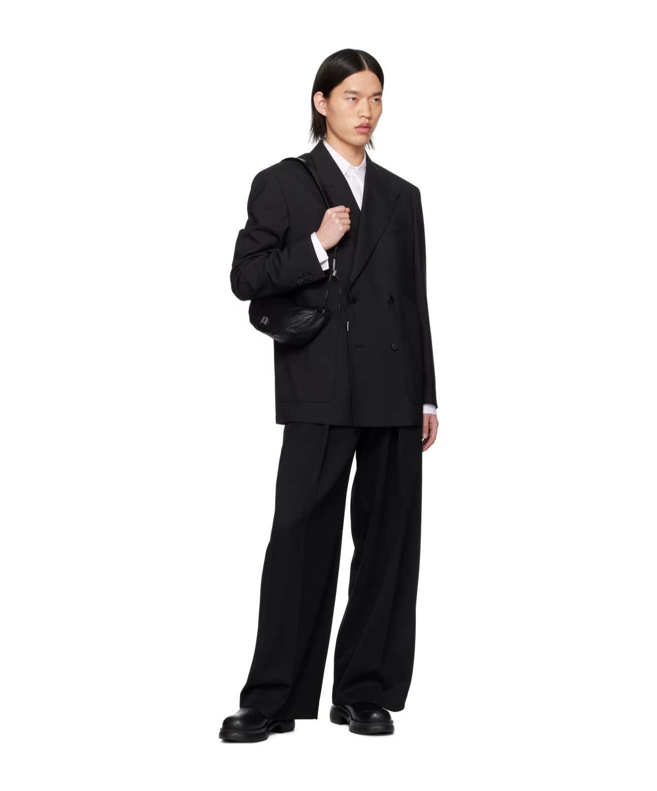 Wooyoungmi Double-breasted Suit Jacket In Black
