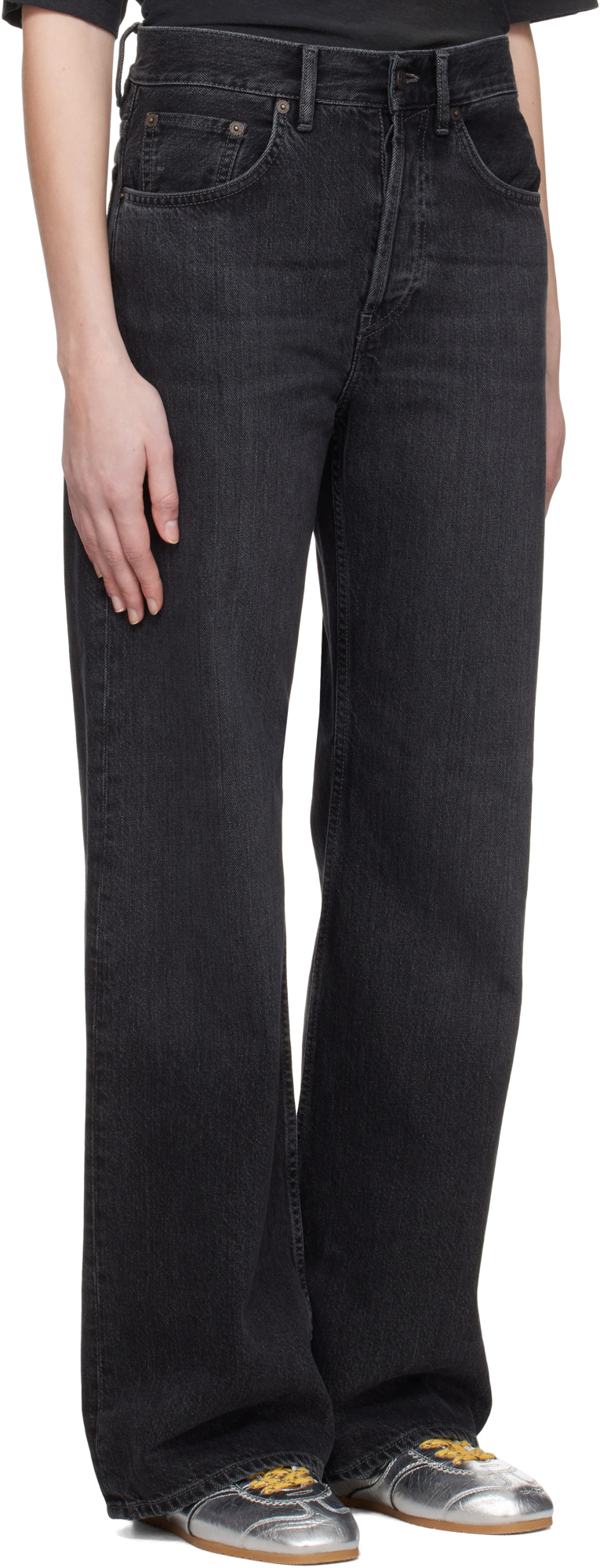 Acne Studios 5-pocket Denim Loose Fit High-waisted Jeans In Black