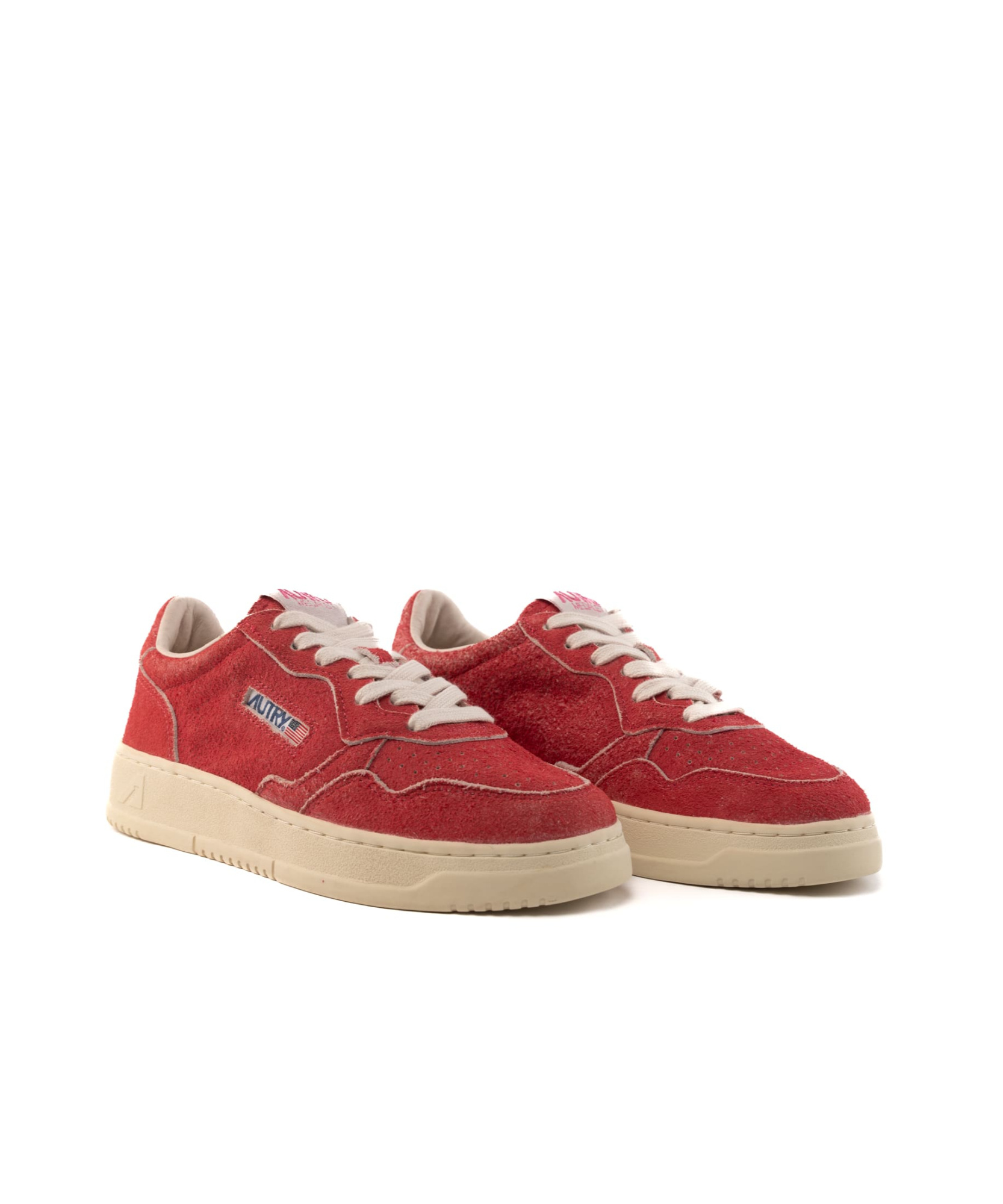 Autry Round Head Low-cut Casual Shoes In Red